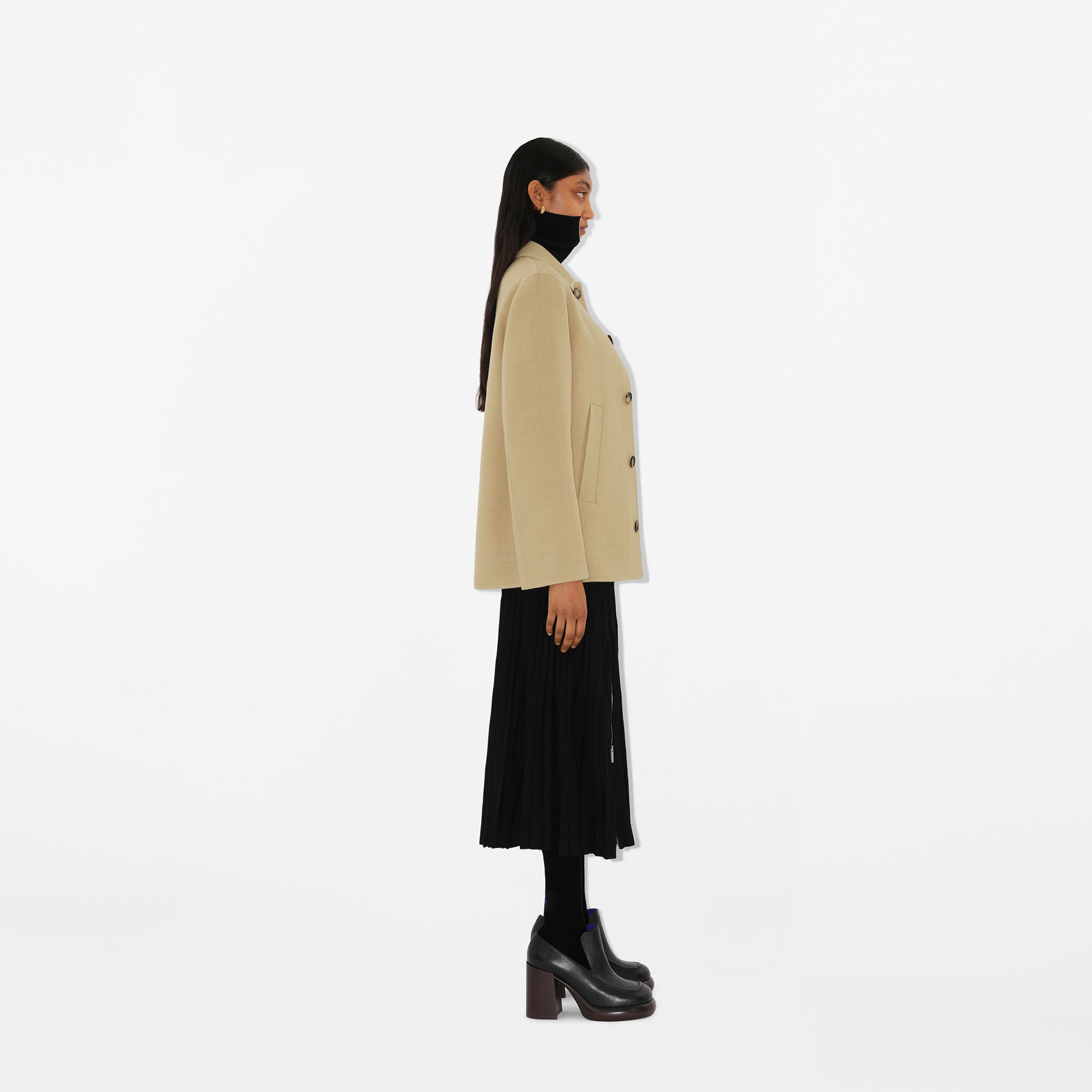 Burberry Kadın Yün Kadın Bej Ceket