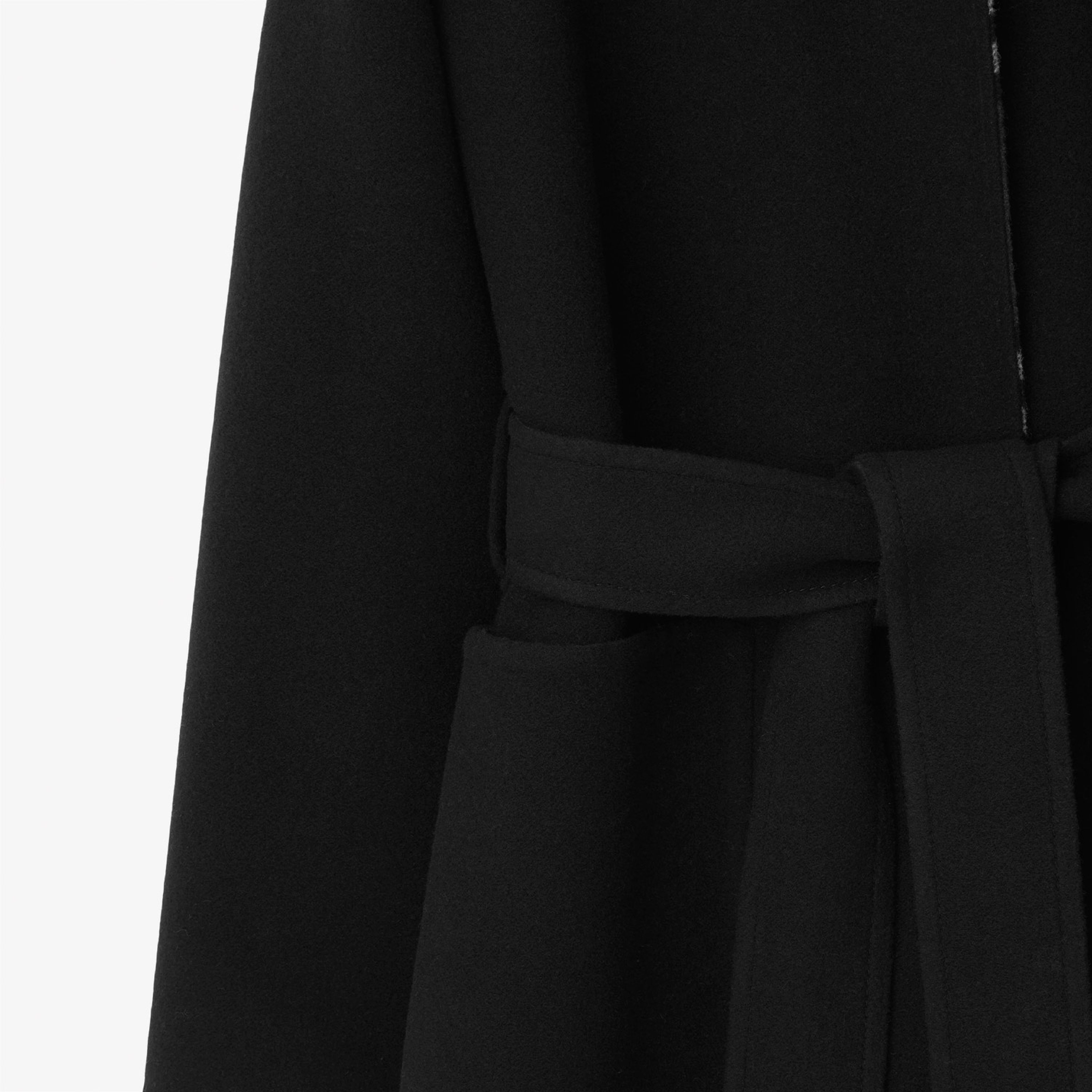 Burberry Mid-length Reversible Check Yün Kadın Siyah Mont