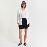 GANT Kadın Lacivert Relaxed Fit Keten Şort