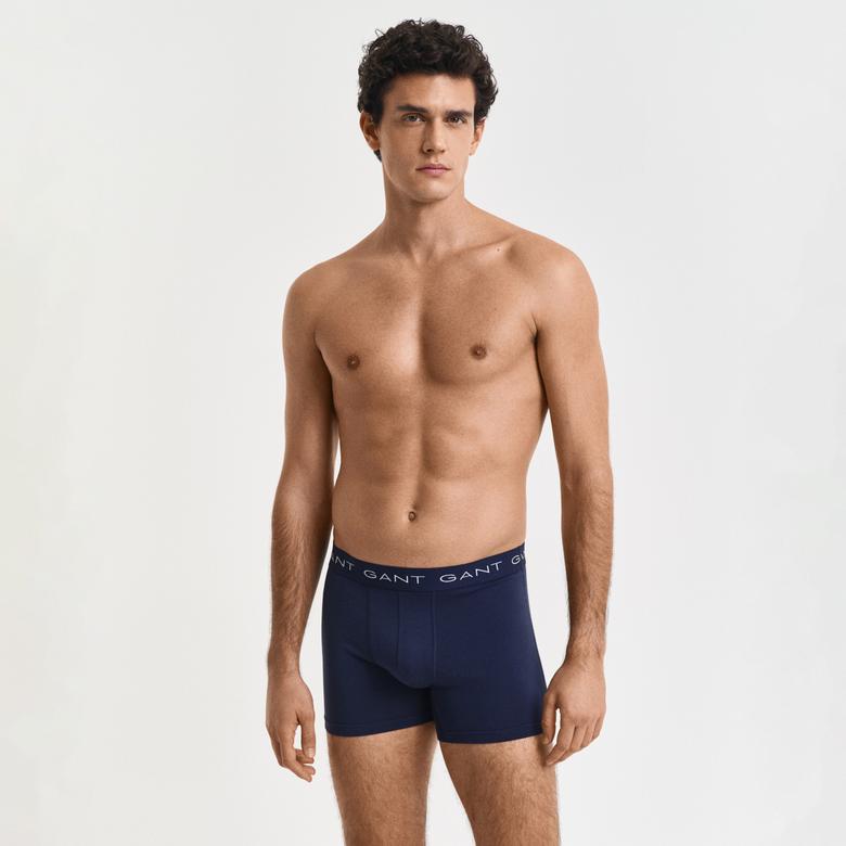 GANT Erkek Lacivert Slim Fit Logolu Boxer