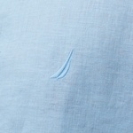 Nautica Erkek Mavi Classic Fit Keten Gömlek