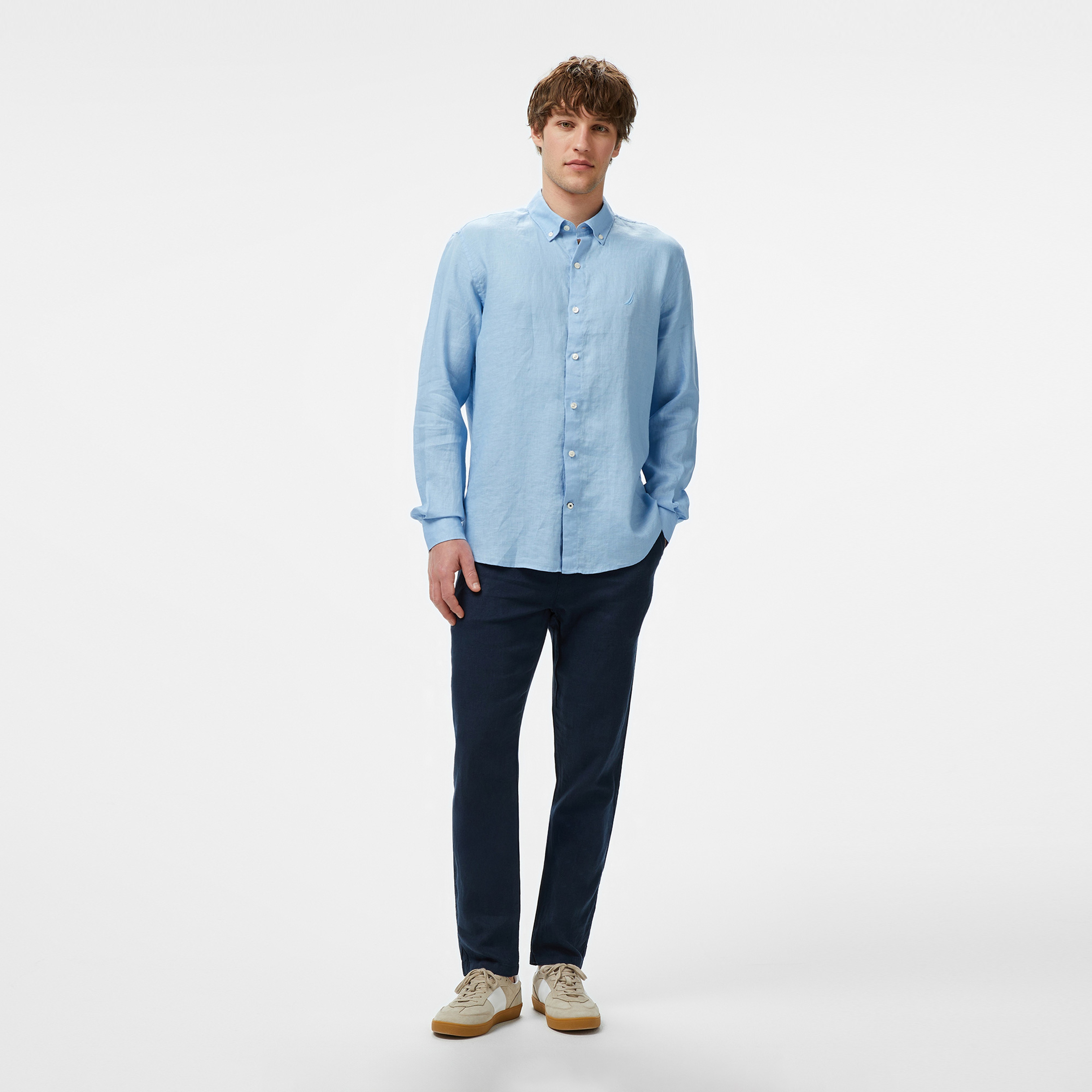 Nauticn Erkek Mavi Classic Fit Gömlek