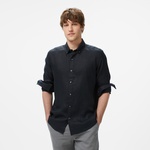 Nauticn Erkek Siyah Classic Fit Gömlek