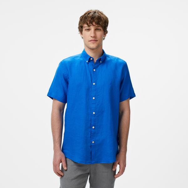 Nautica Erkek Mavi Classic Fit Gömlek