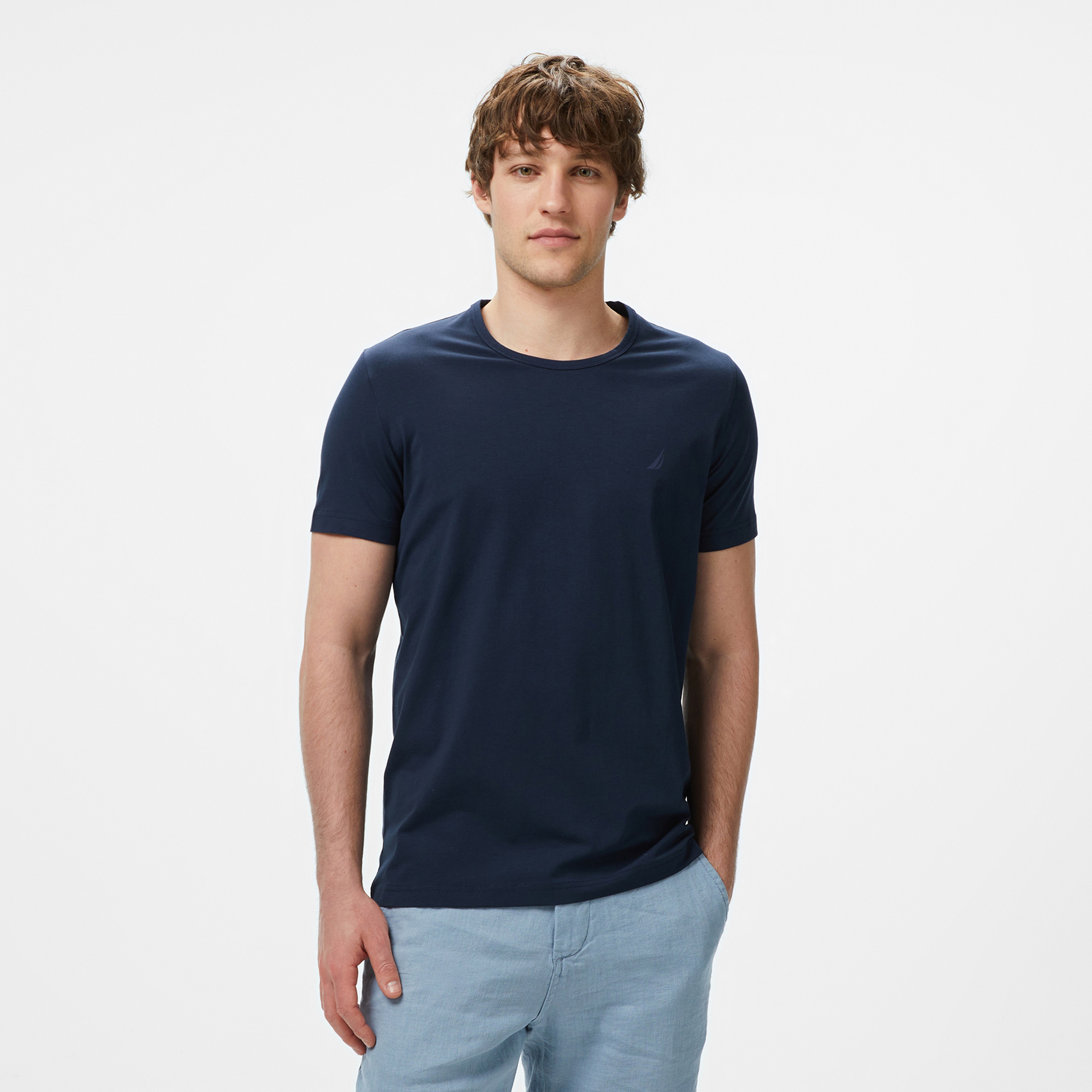 Nautara Erkek Lacivert Regular Fit T-Shirt