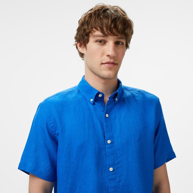 Nautica Erkek Mavi Classic Fit Gömlek