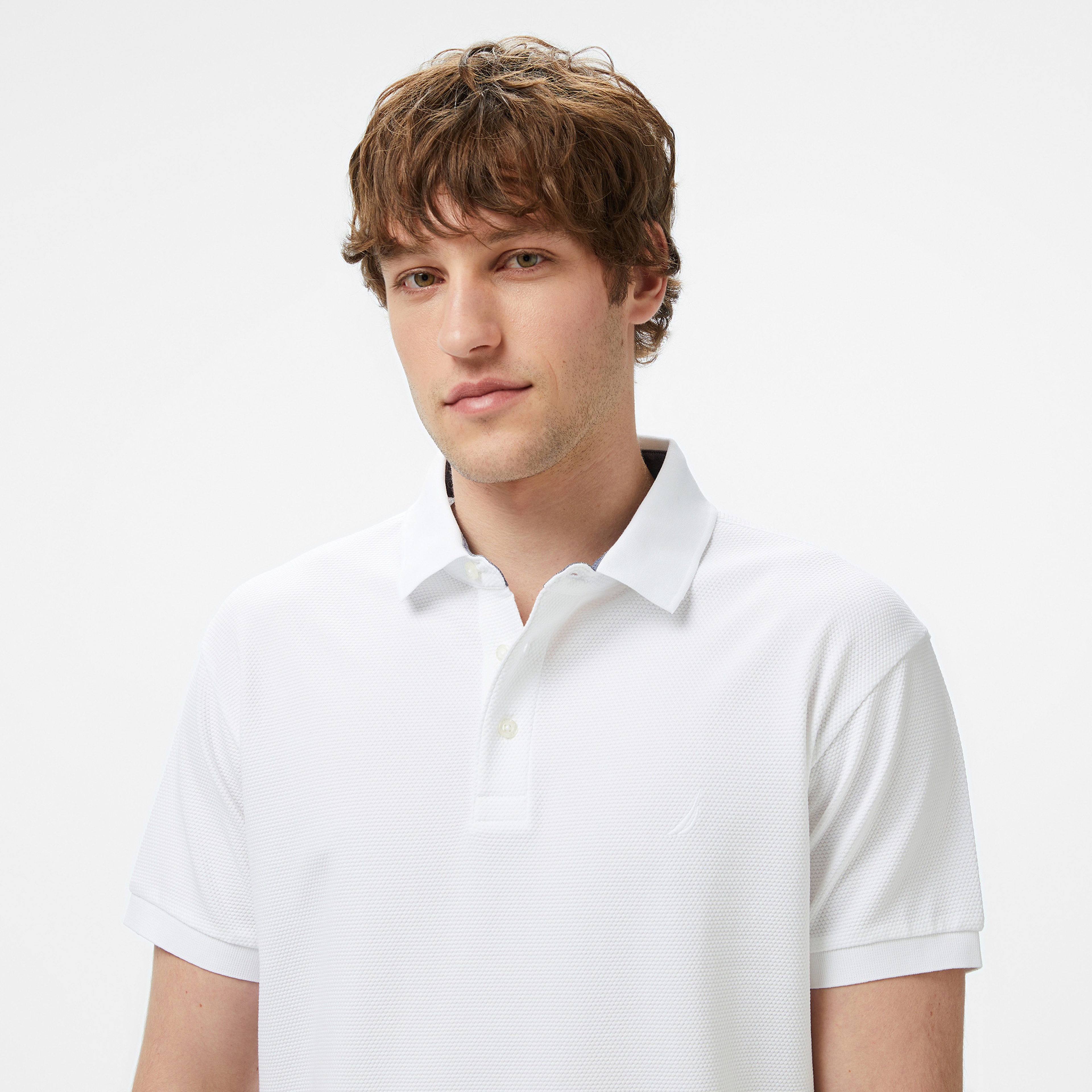 Nautica Erkek Beyaz Classic Fit Polo
