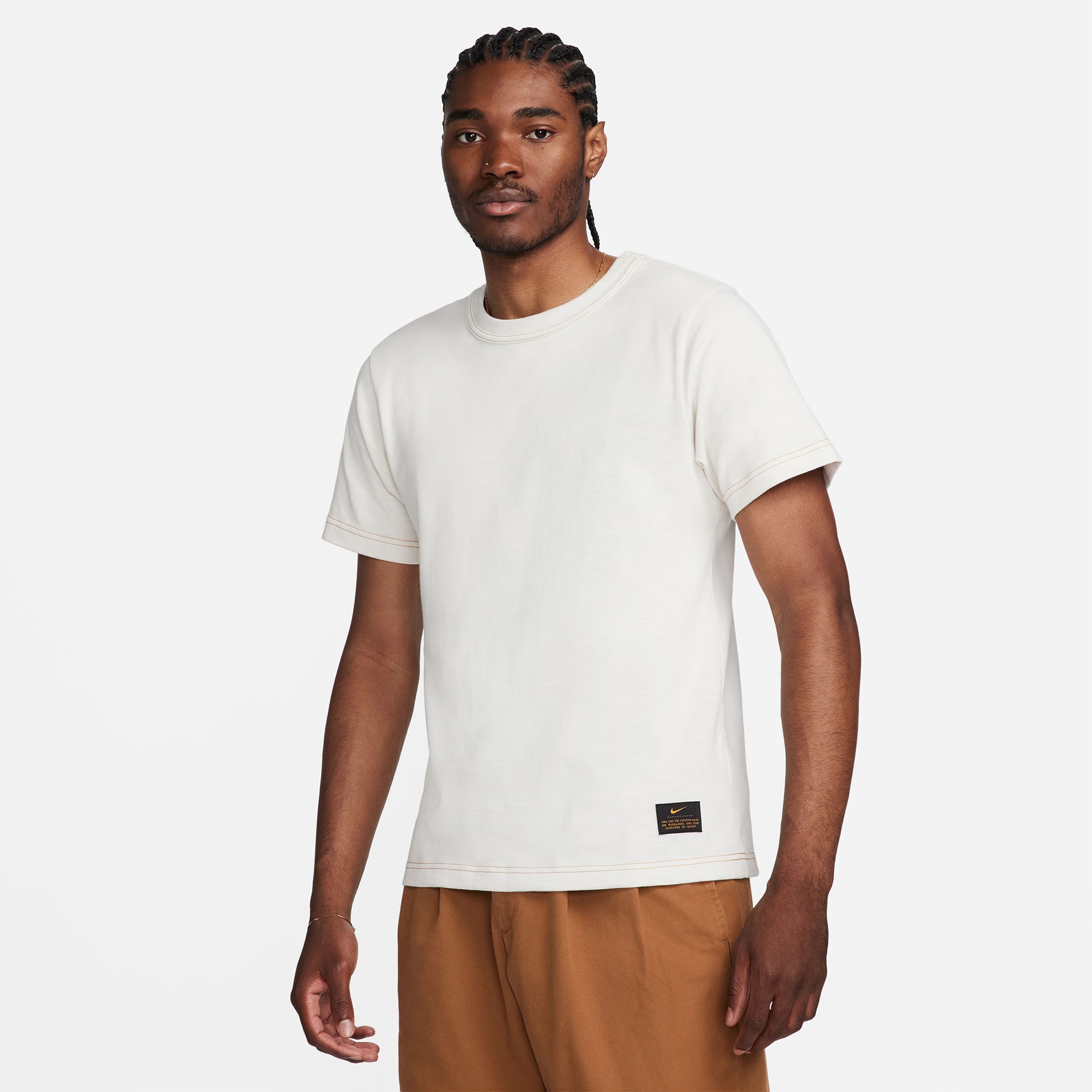 Nike Life Knit Erkek Krem T-Shirt