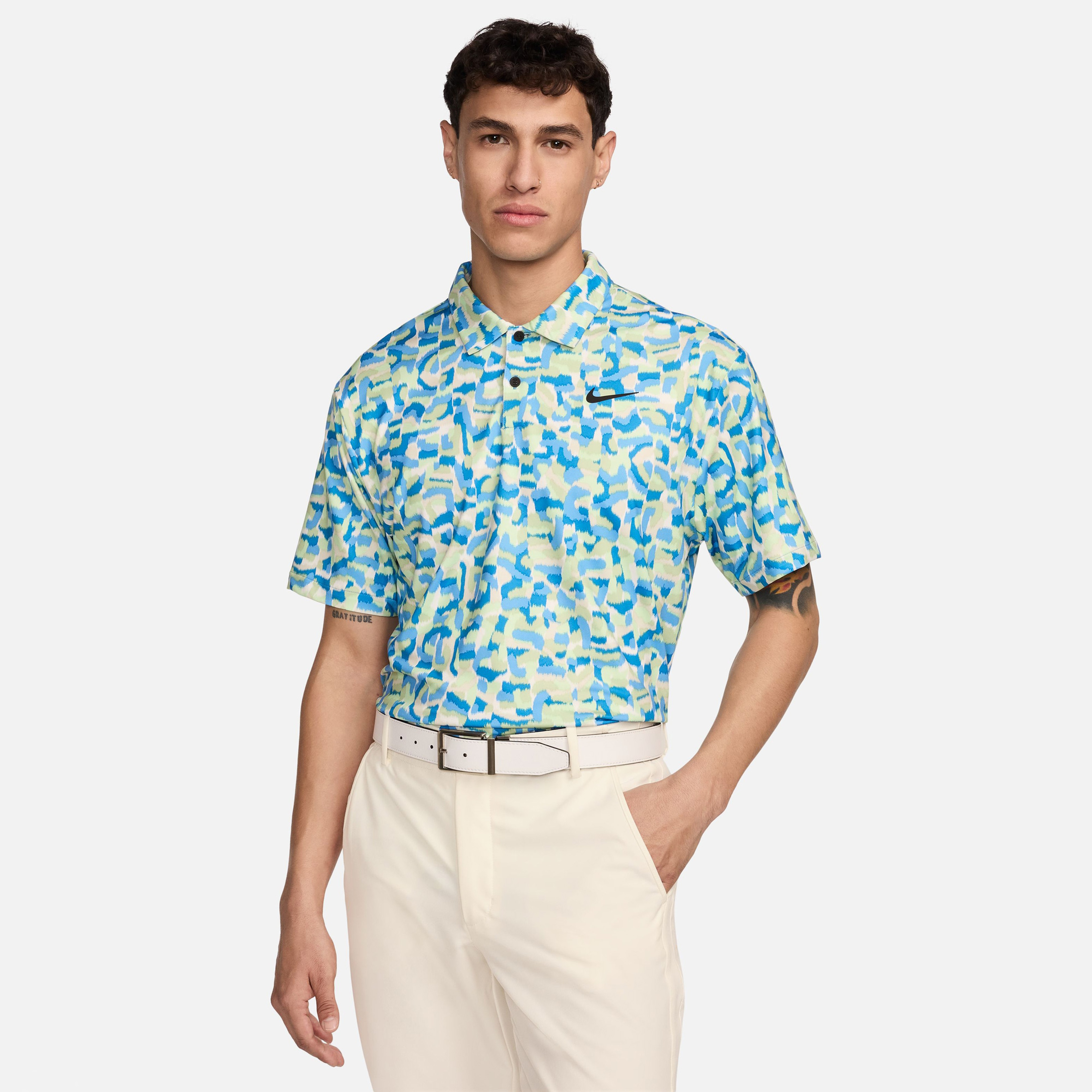 Nike Dri-Fit Tour Erkek Mavi Polo