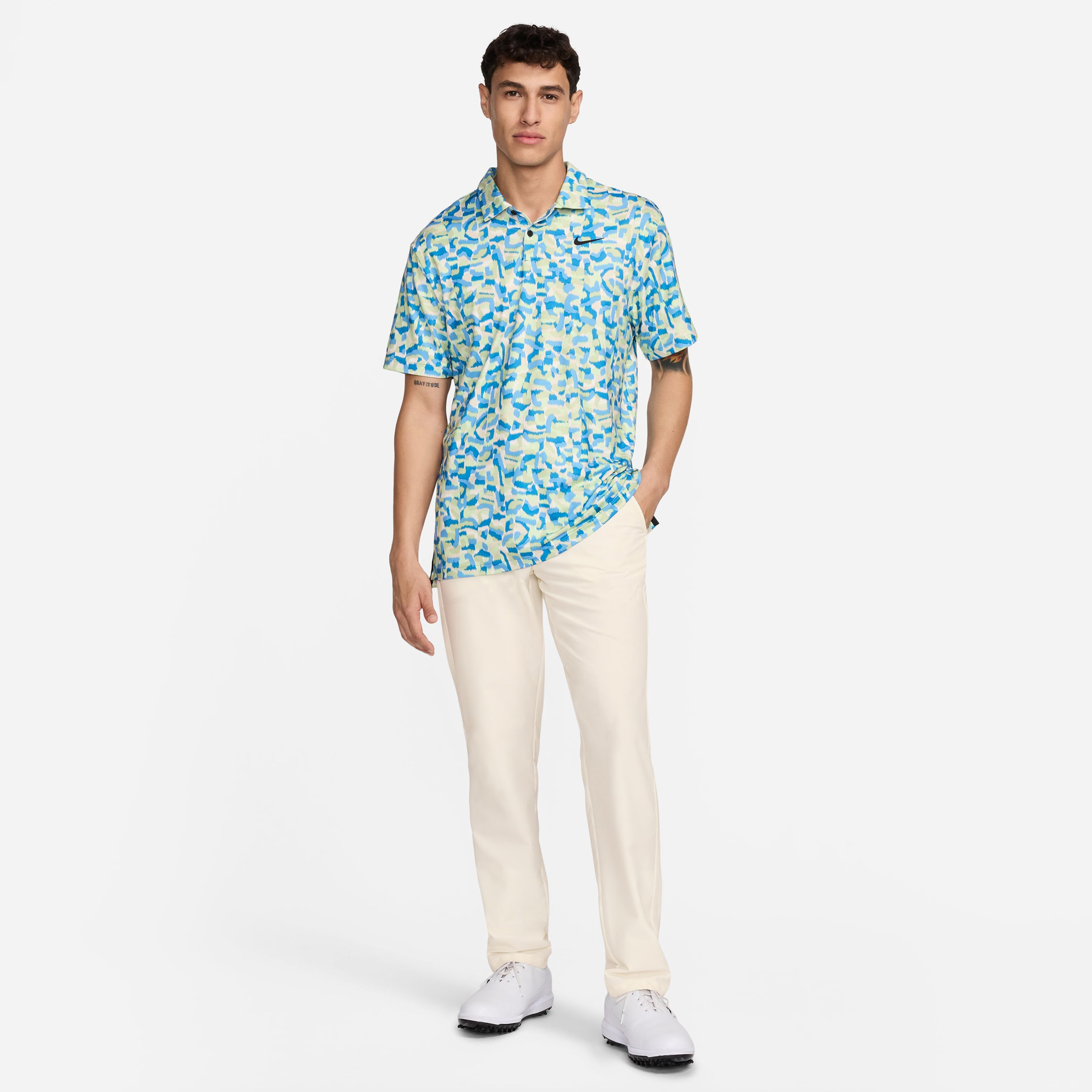 Nike Dri-Fit Tour Erkek Mavi Polo