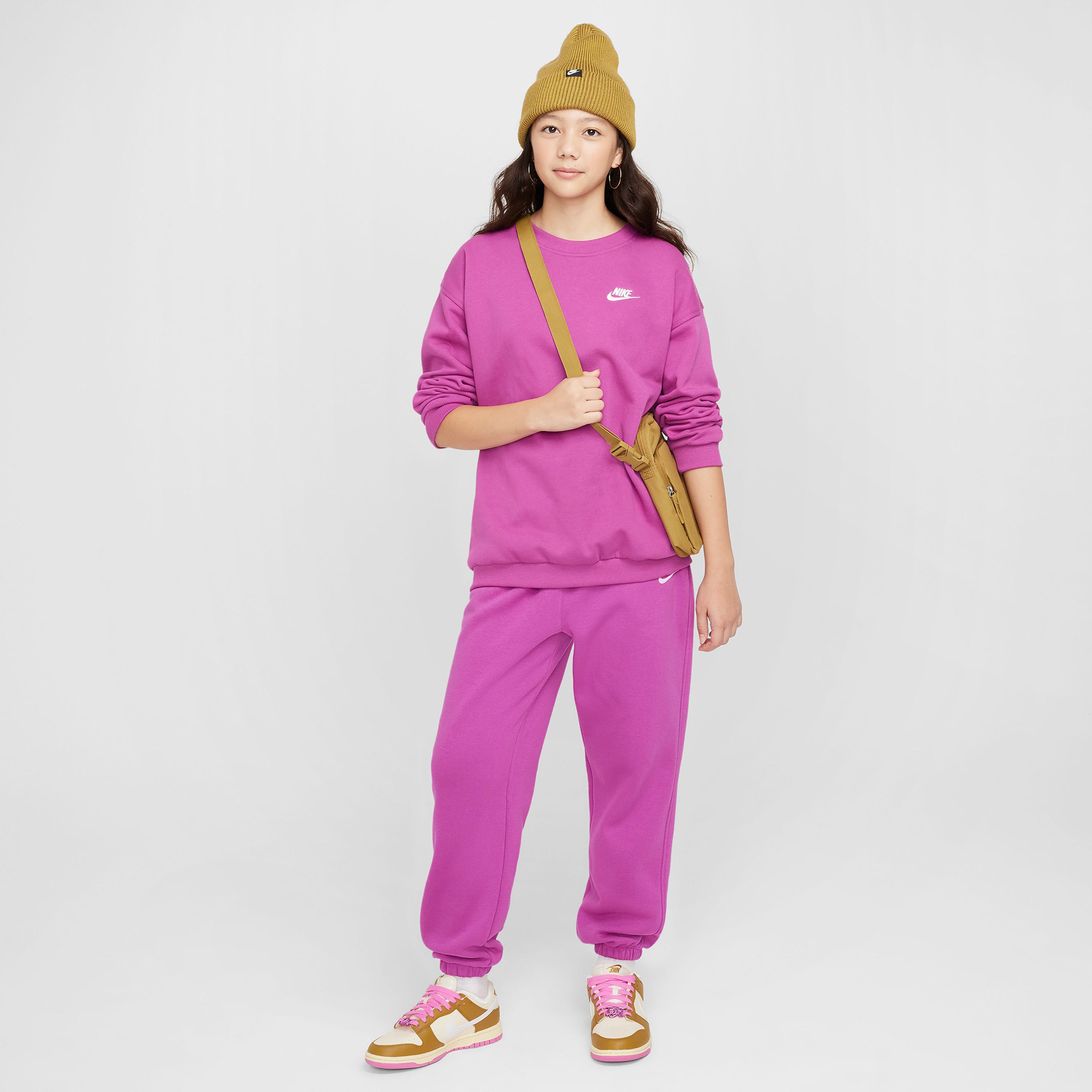 Nike Sportswear Club Fleece Çocuk Mor Sweatshirt