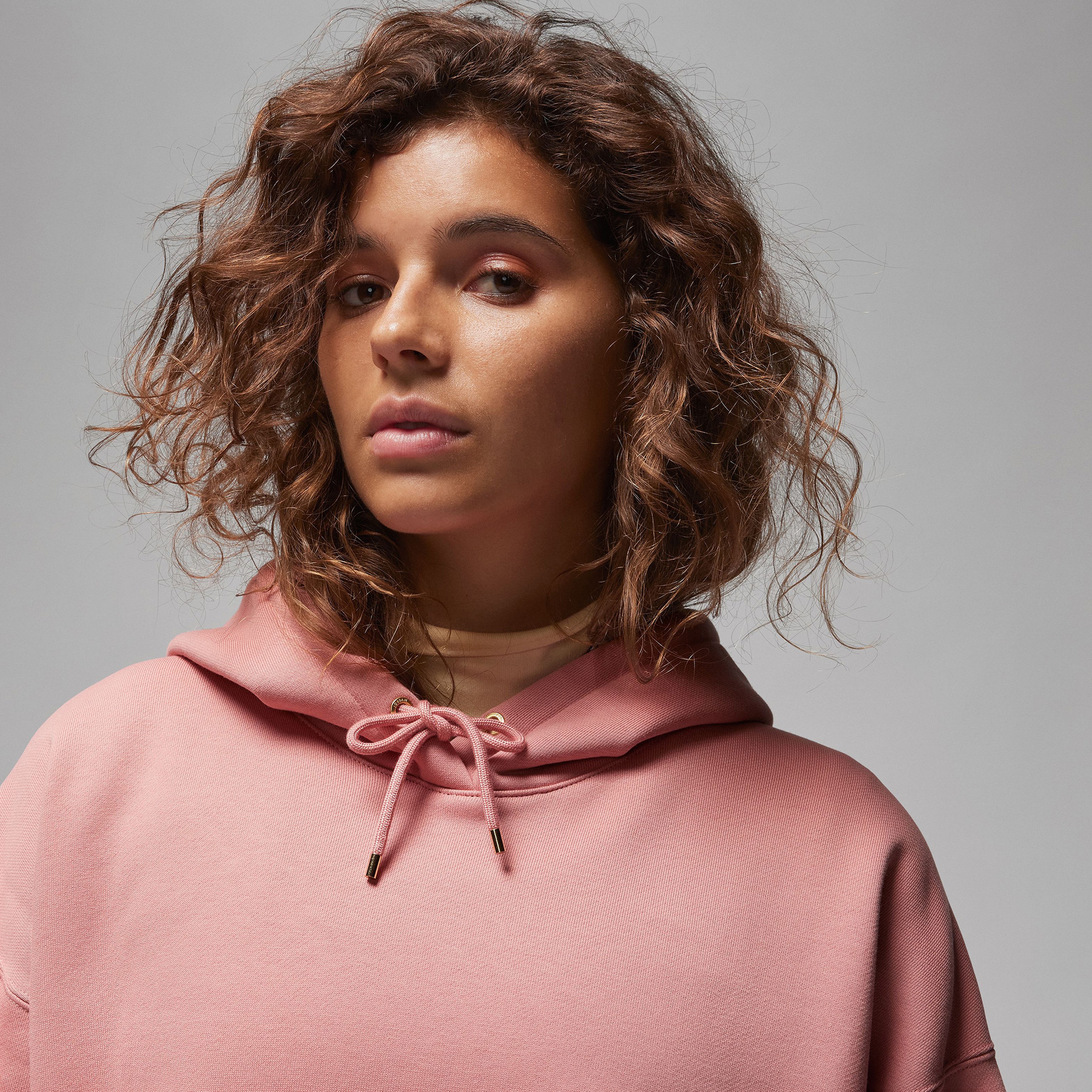 Jordan Flight Fleece Kadın Pembe Kapüşonlu Sweatshirt