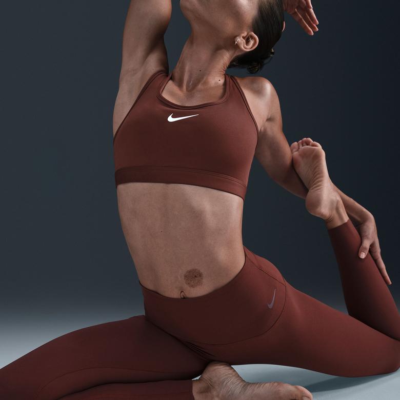 Nike Dri-Fit Zenvy Kadın Kahverengi Tayt