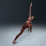 Nike Dri-Fit Zenvy Kadın Kahverengi Tayt