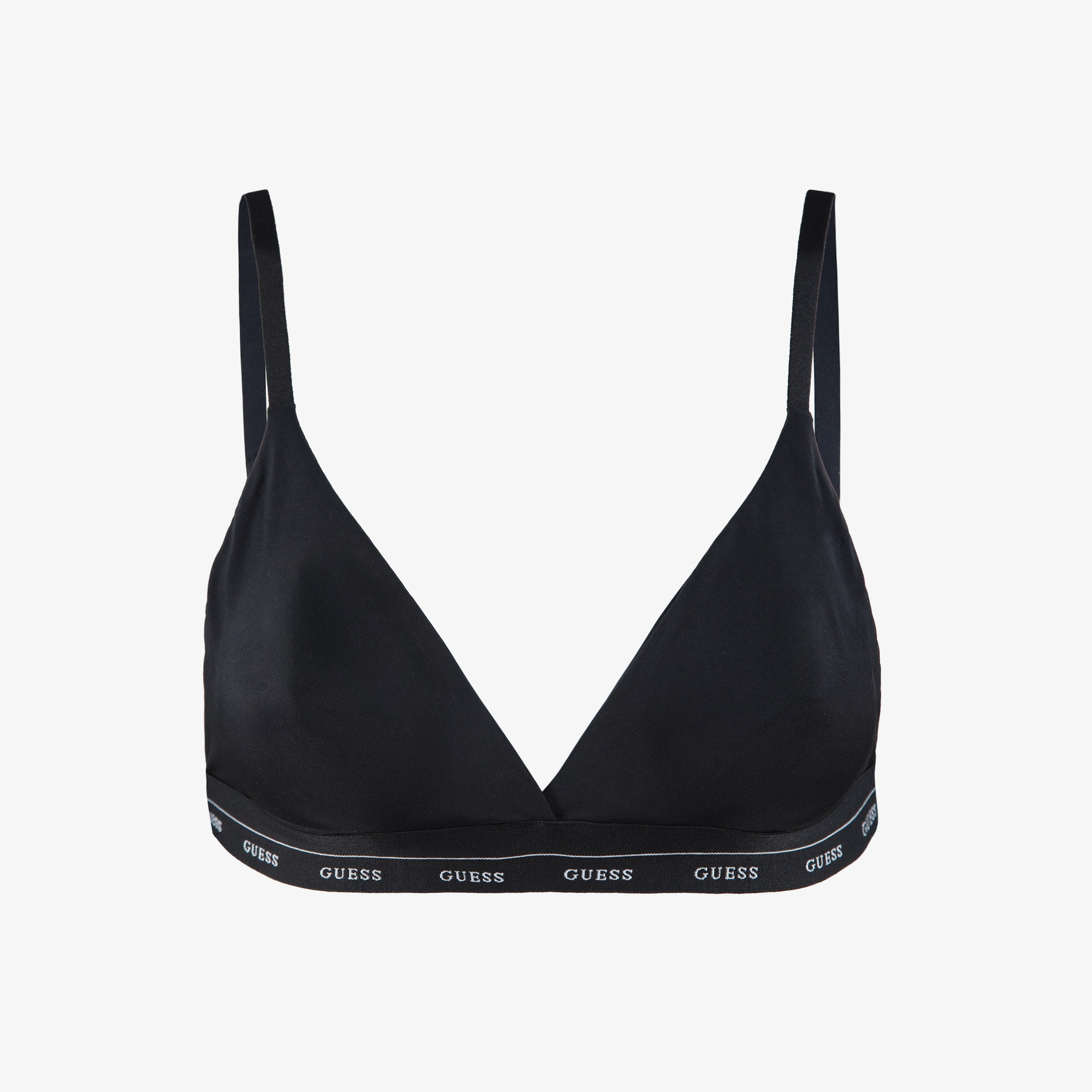 Guess Jane Soft Triangle Shiny Microfiber 130 Kadın Siyah Sütyen