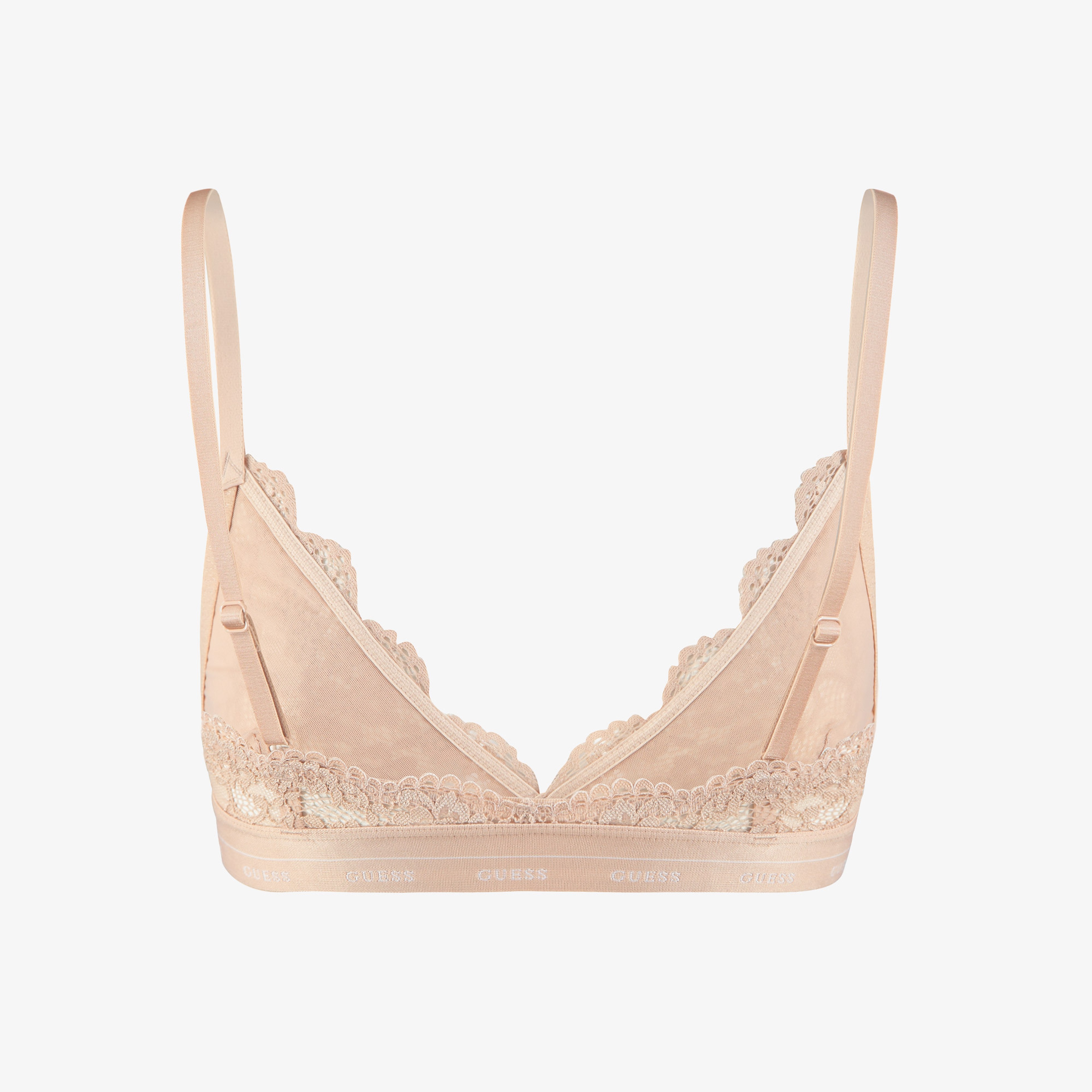 Guess Jane Triangle Flowery Lace Band Solid Kadın Kahverengi Sütyen