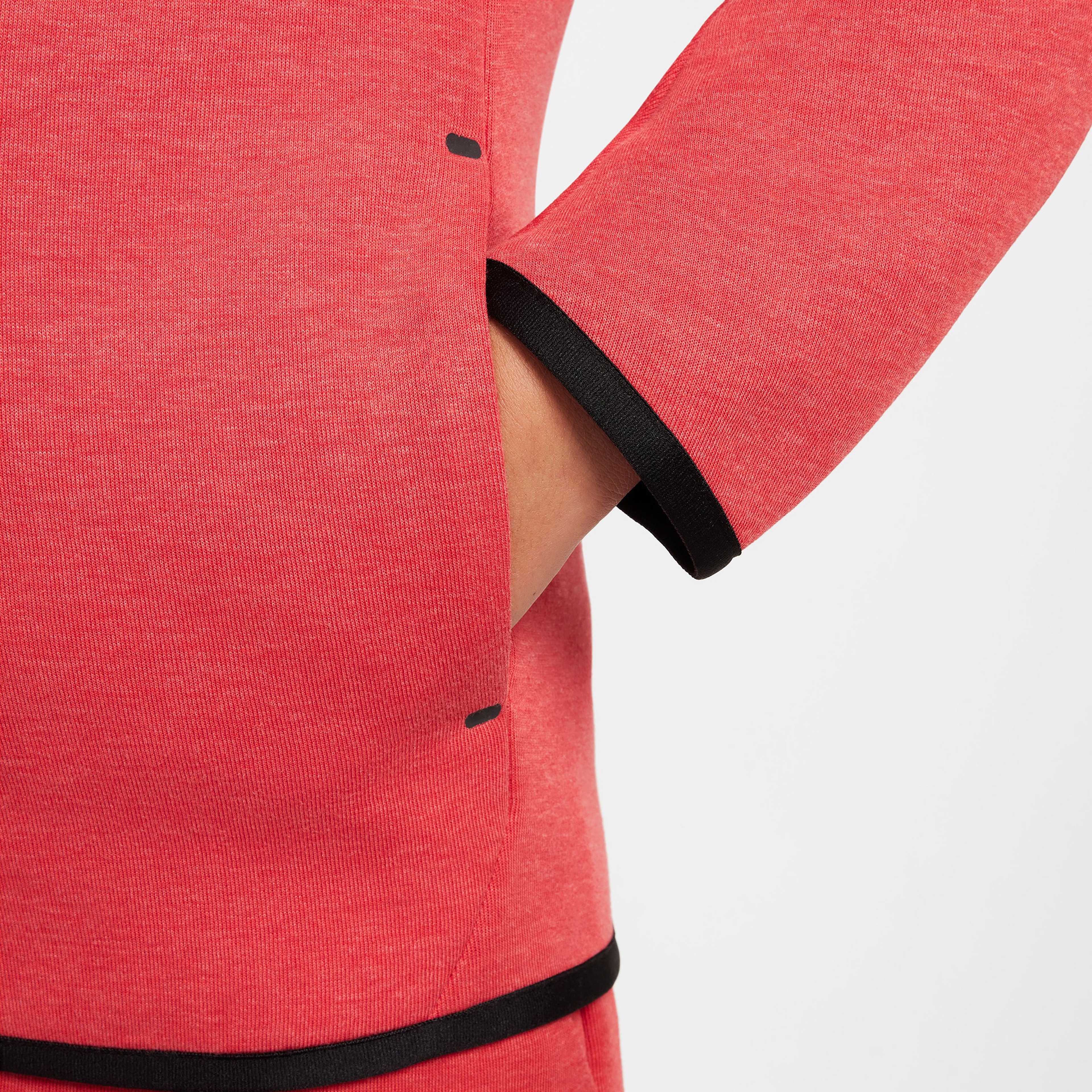 Nike Sportswear Tech Fleece Full Zip Çocuk Kırmızı Hoodie