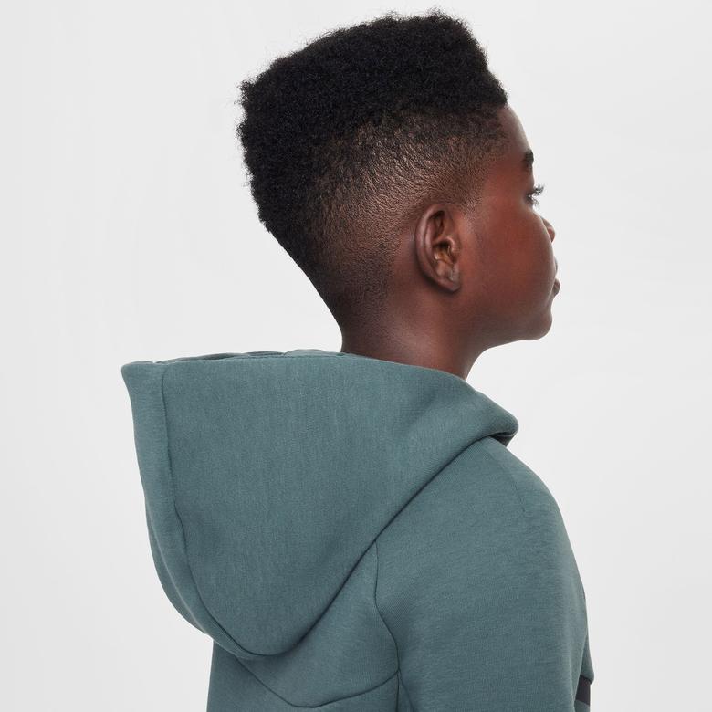 Nike Sportswear Tech Fleece Full Zip Çocuk Yeşil Hoodie