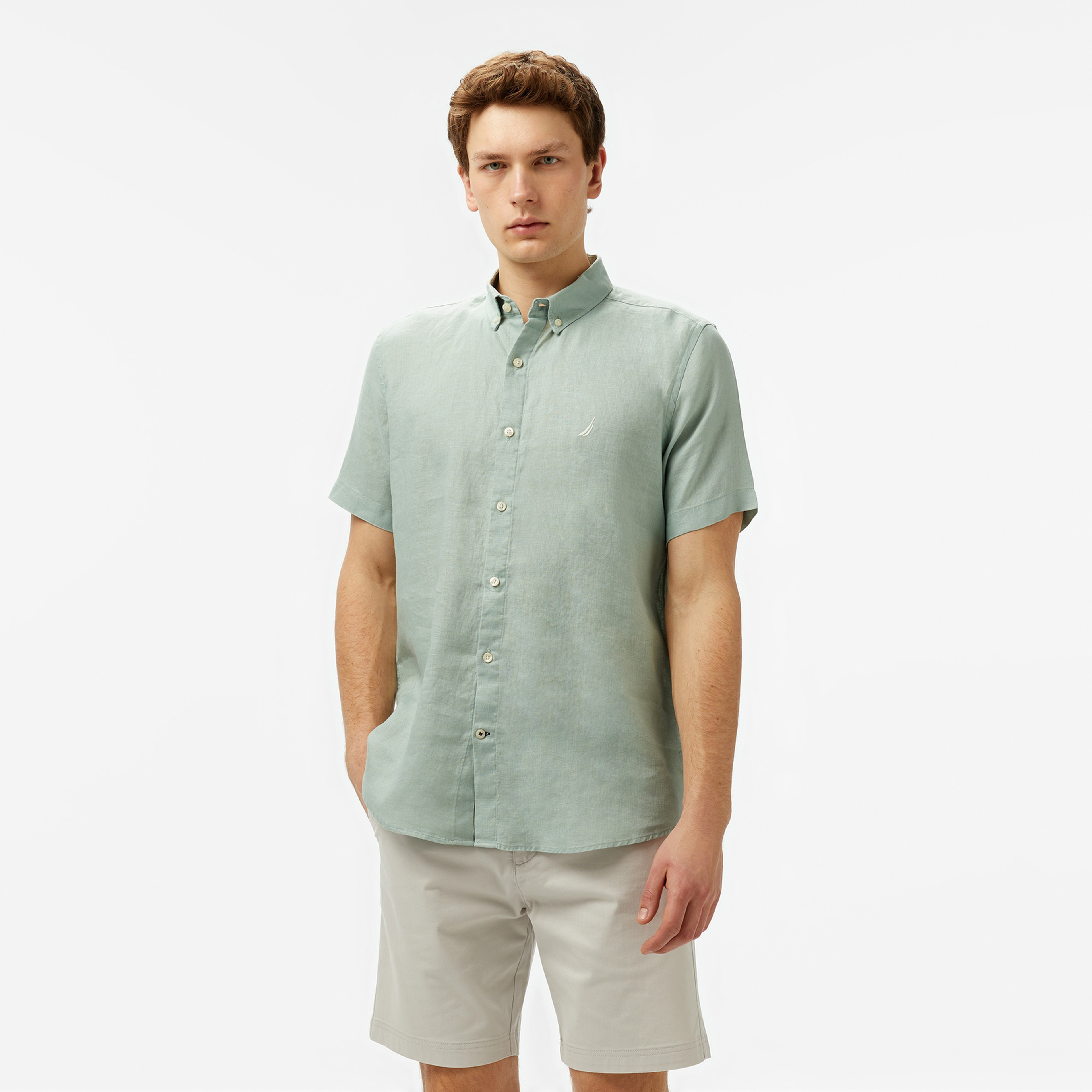 Nautica Erkek Yeşil Classic Fit Gömlek