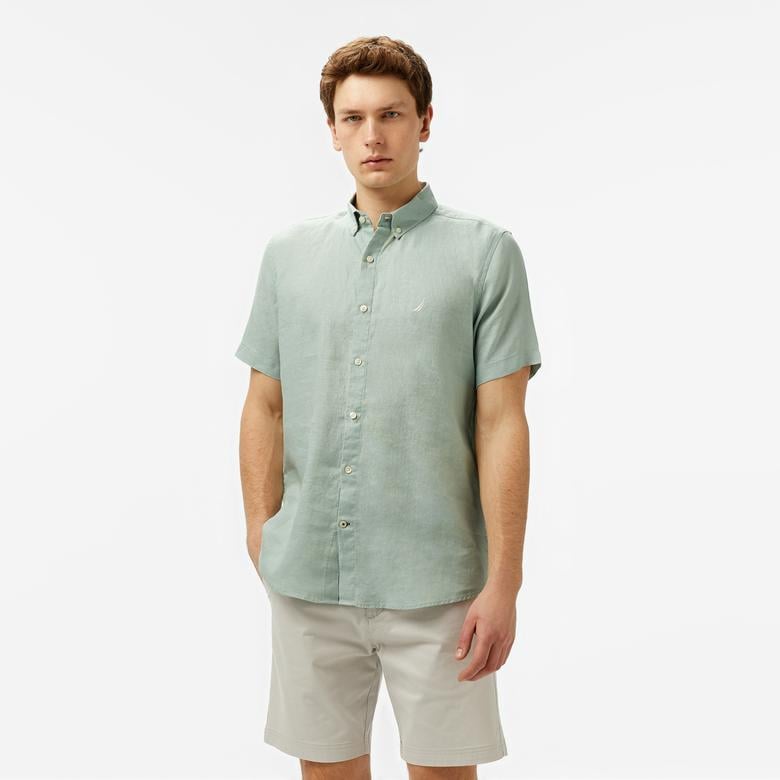 Nautica Erkek Yeşil Classic Fit Gömlek