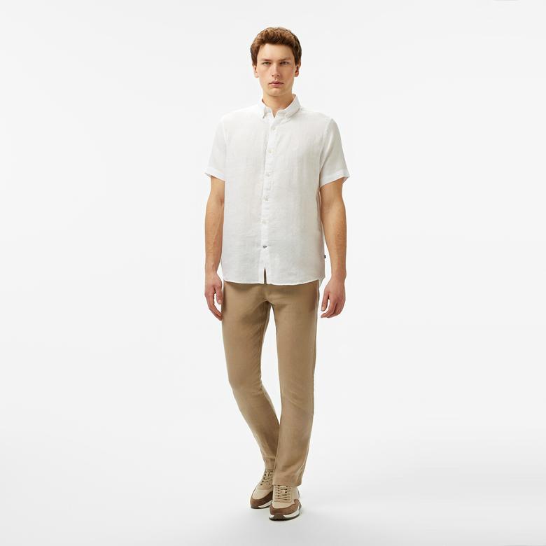 Nautica Erkek Beyaz Classic Fit Gömlek