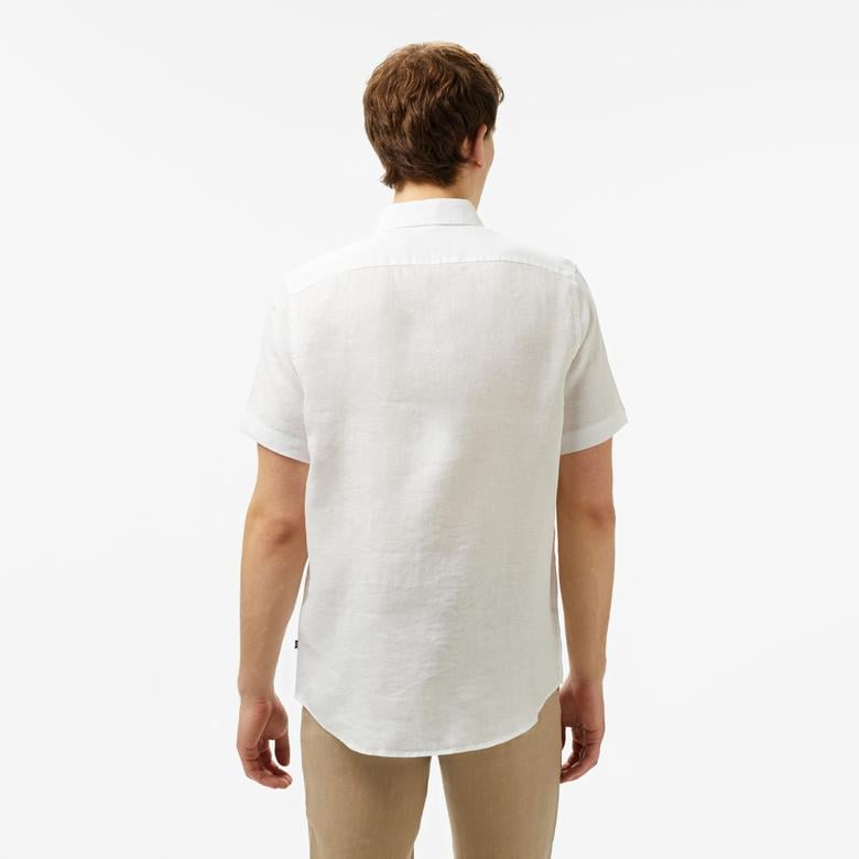 Nautica Erkek Beyaz Classic Fit Gömlek