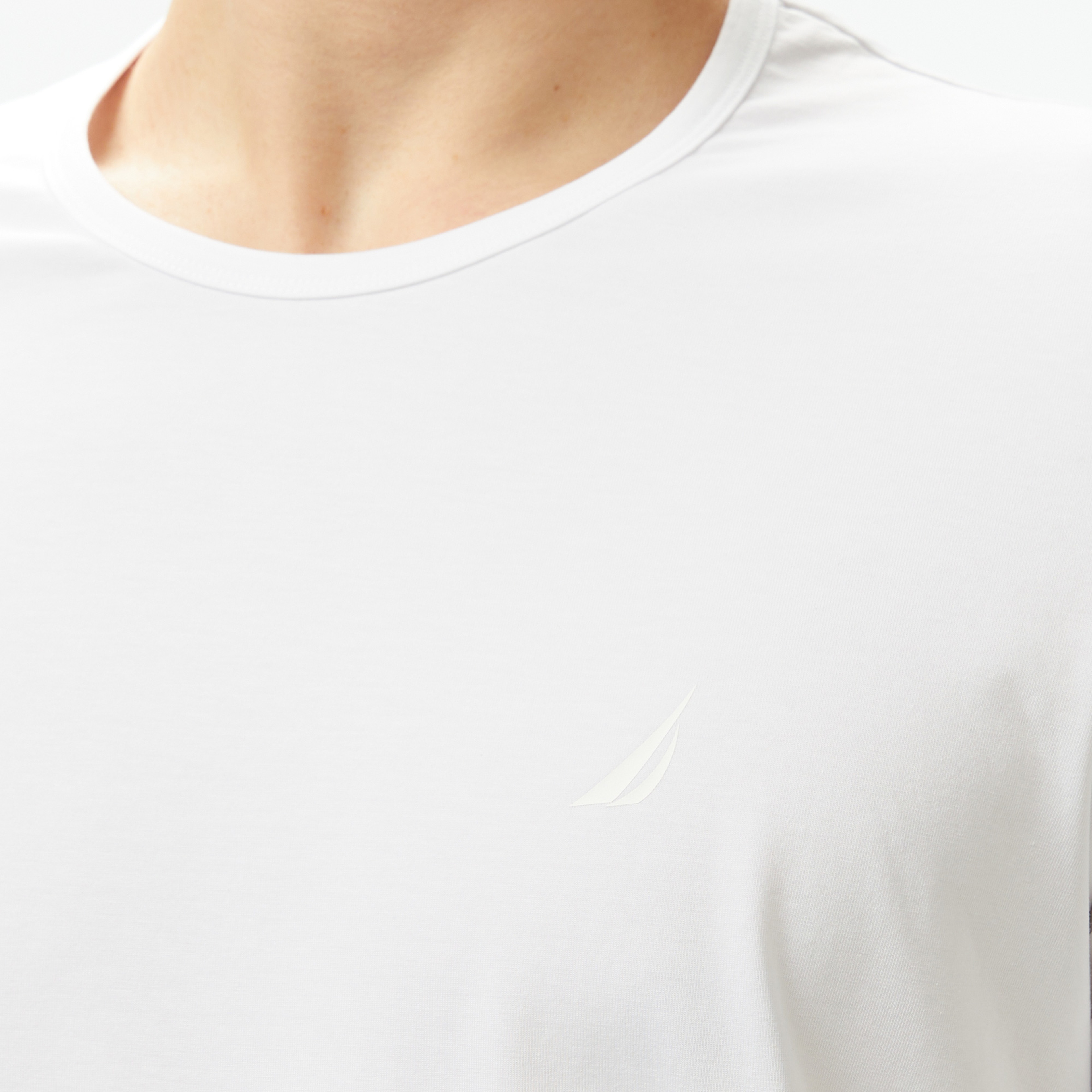 Nautara Erkek Beyaz Regular Fit T-Shirt