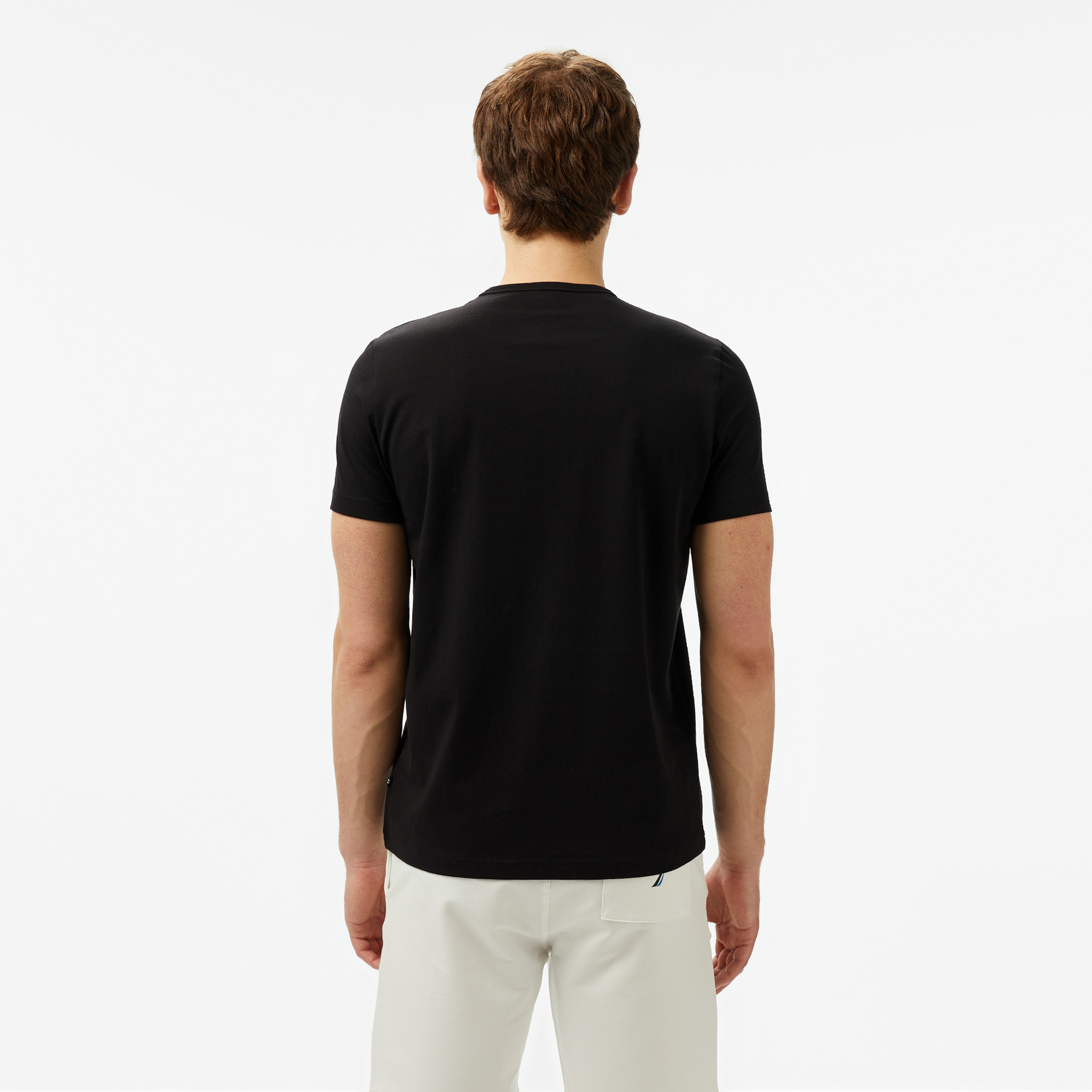 Nautara Erkek Siyah Regular Fit T-Shirt
