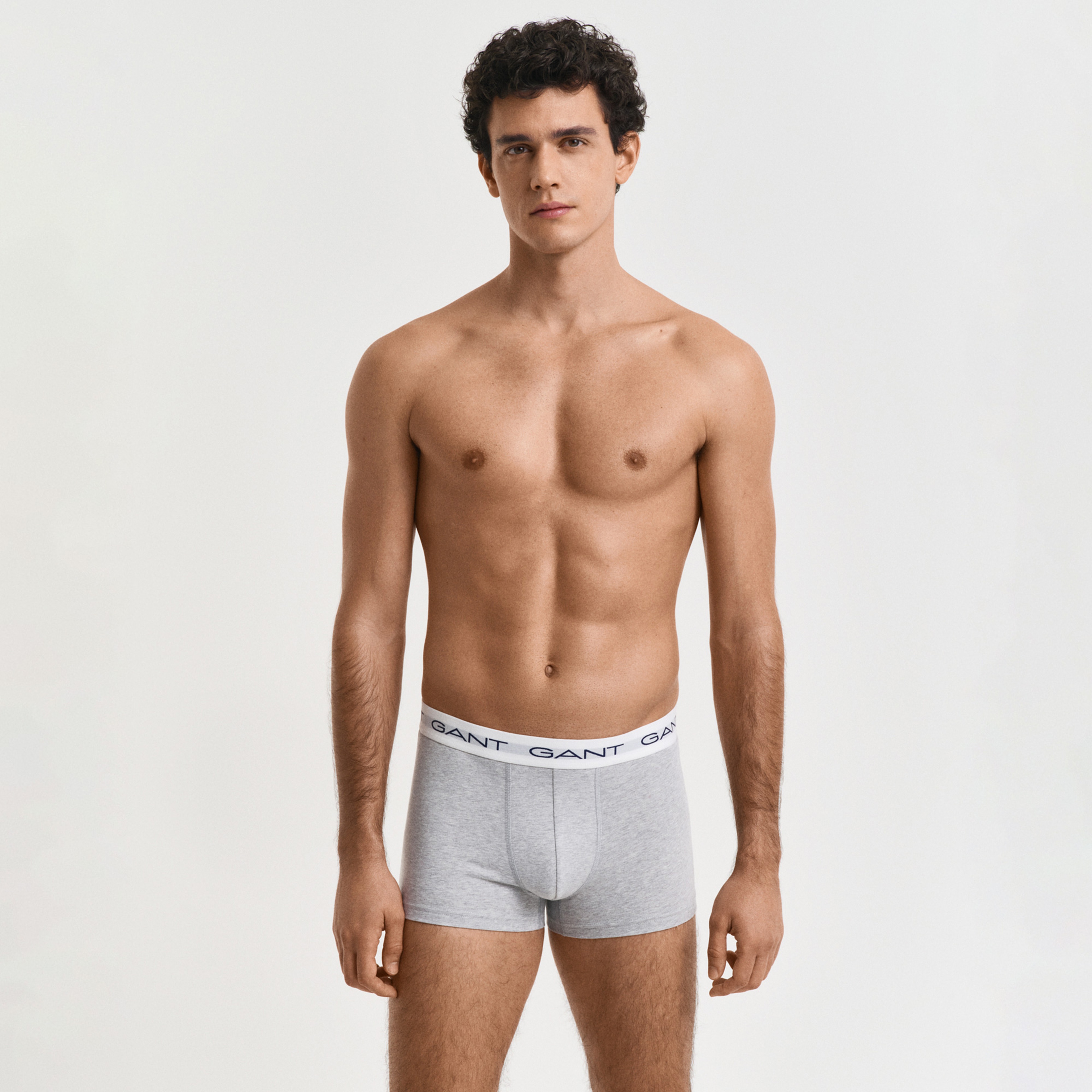 GANT Erkek Gri Logolu 3'lü Boxer