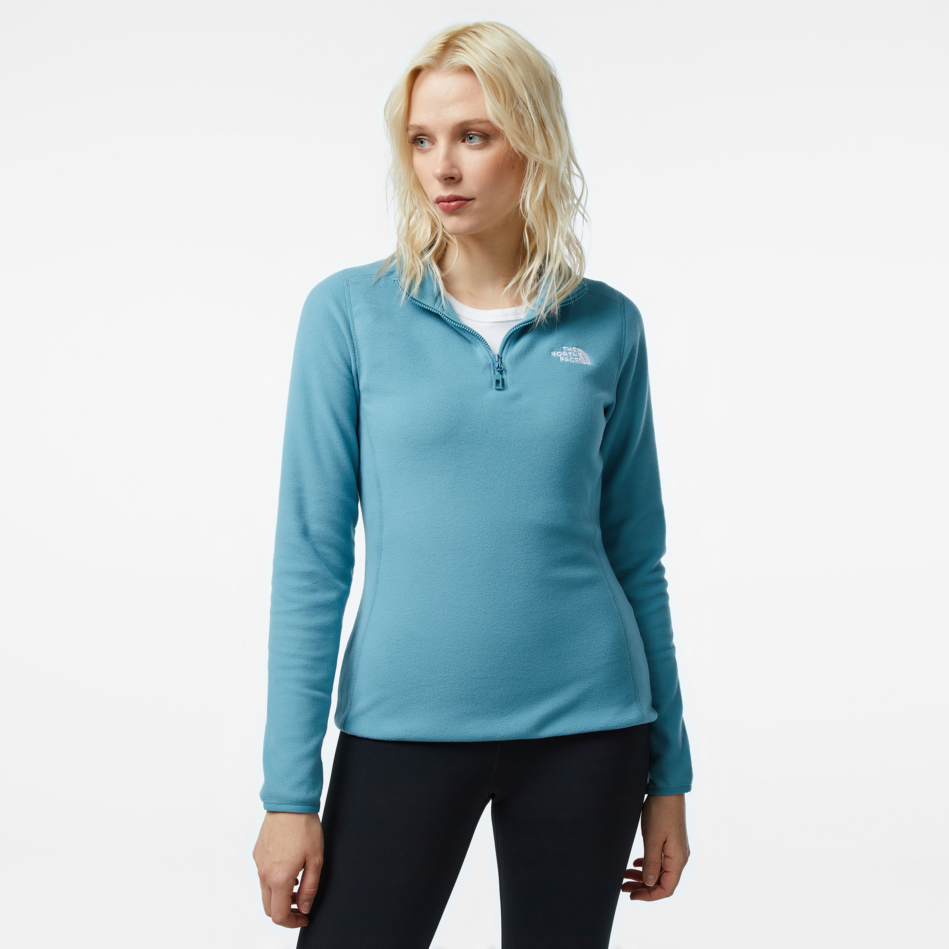 The North Face 100 Glacier 1 4 Zip Kadın Mavi Ceket