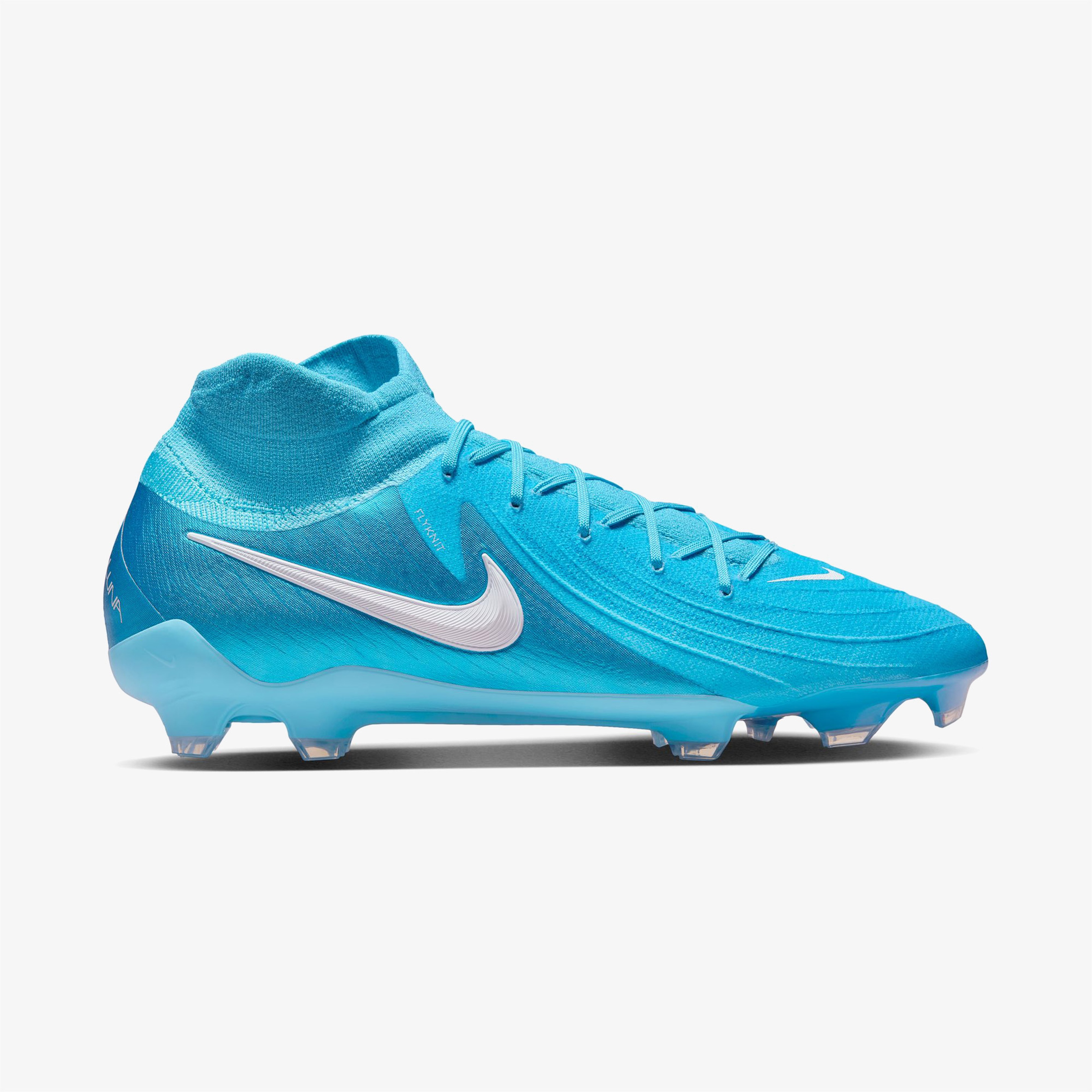 Nike Phantom Luna II Club FG Erkek Mavi Bilekli Çim Saha Kramponu