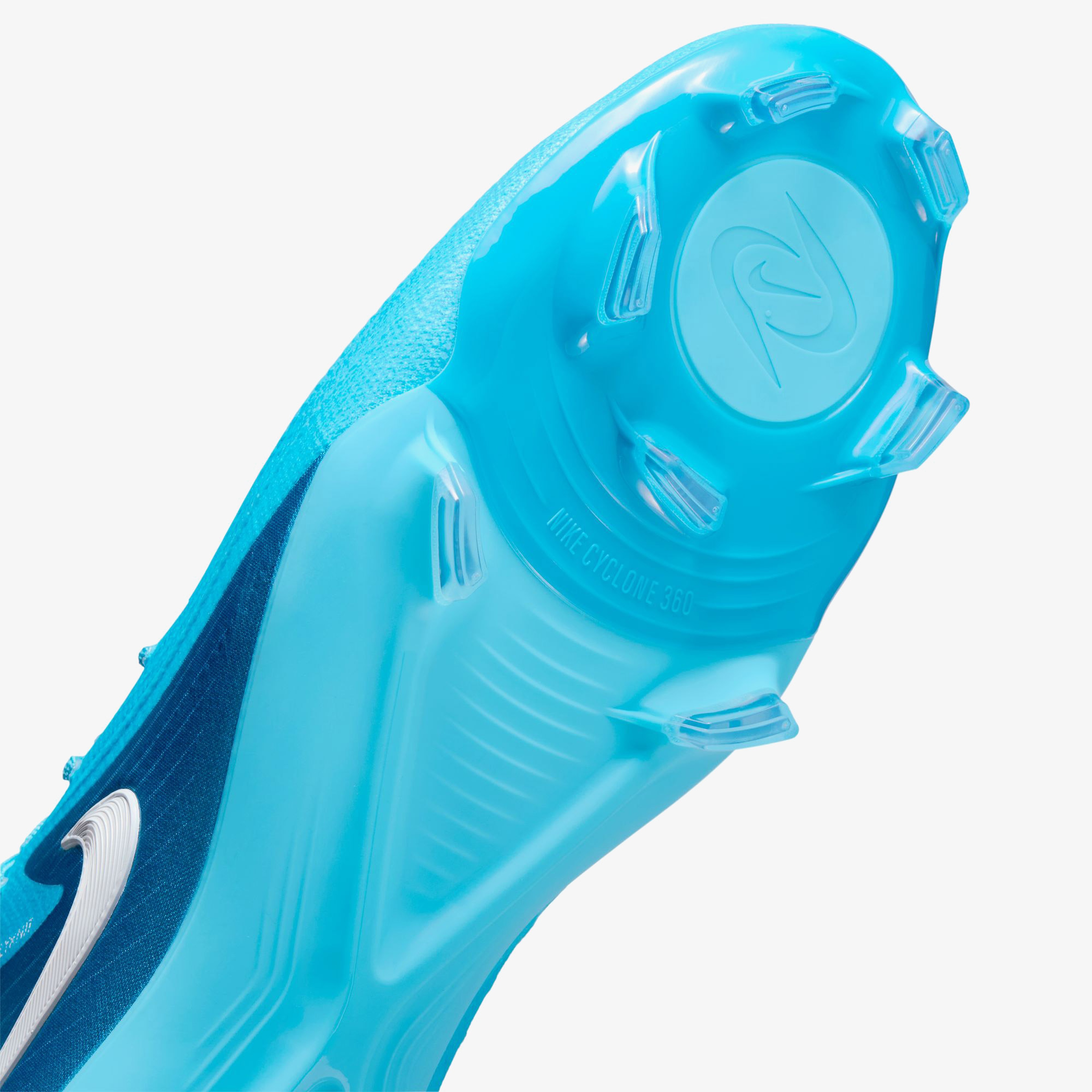 Nike Phantom Luna II Club FG Erkek Mavi Bilekli Çim Saha Kramponu