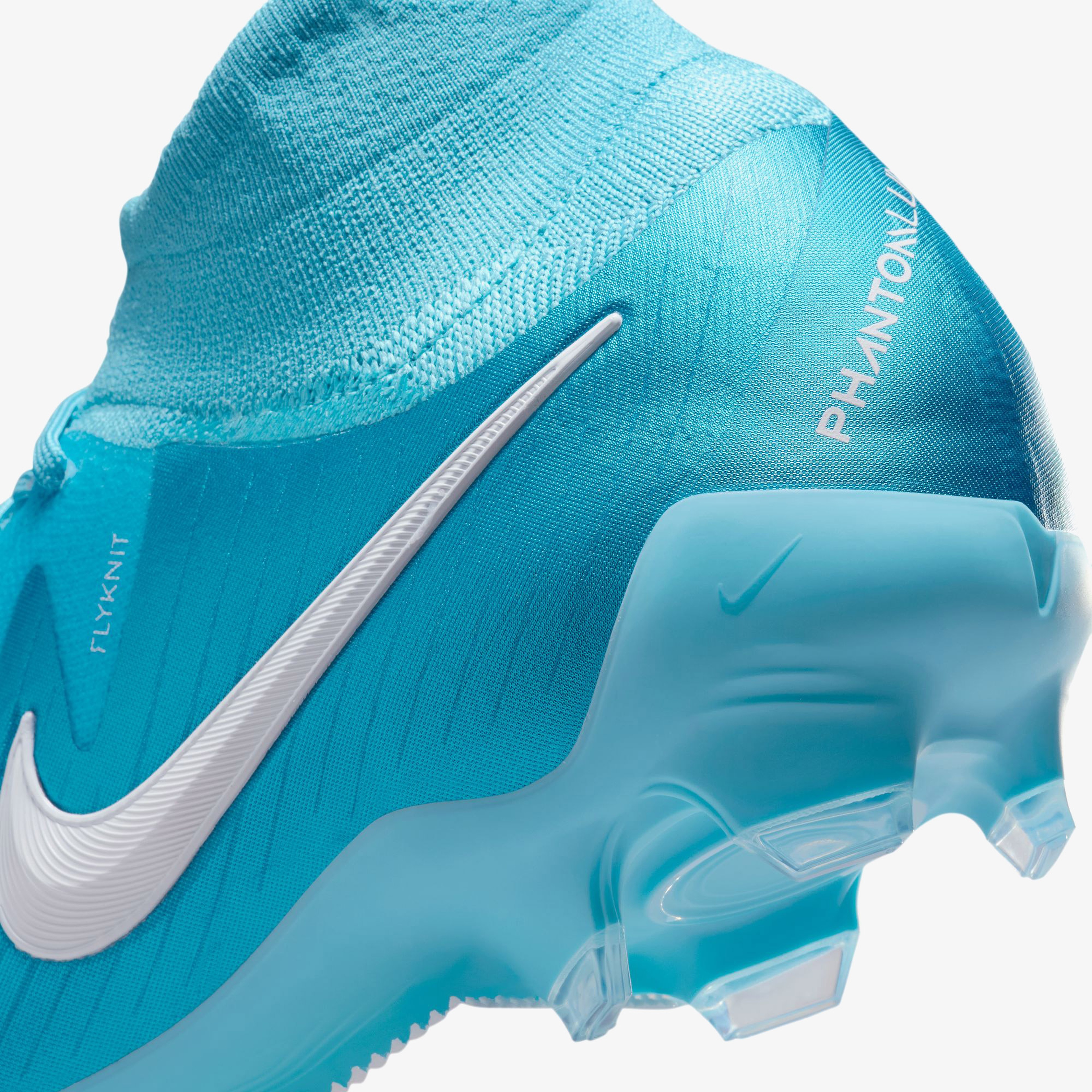 Nike Phantom Luna II Club FG Erkek Mavi Bilekli Çim Saha Kramponu