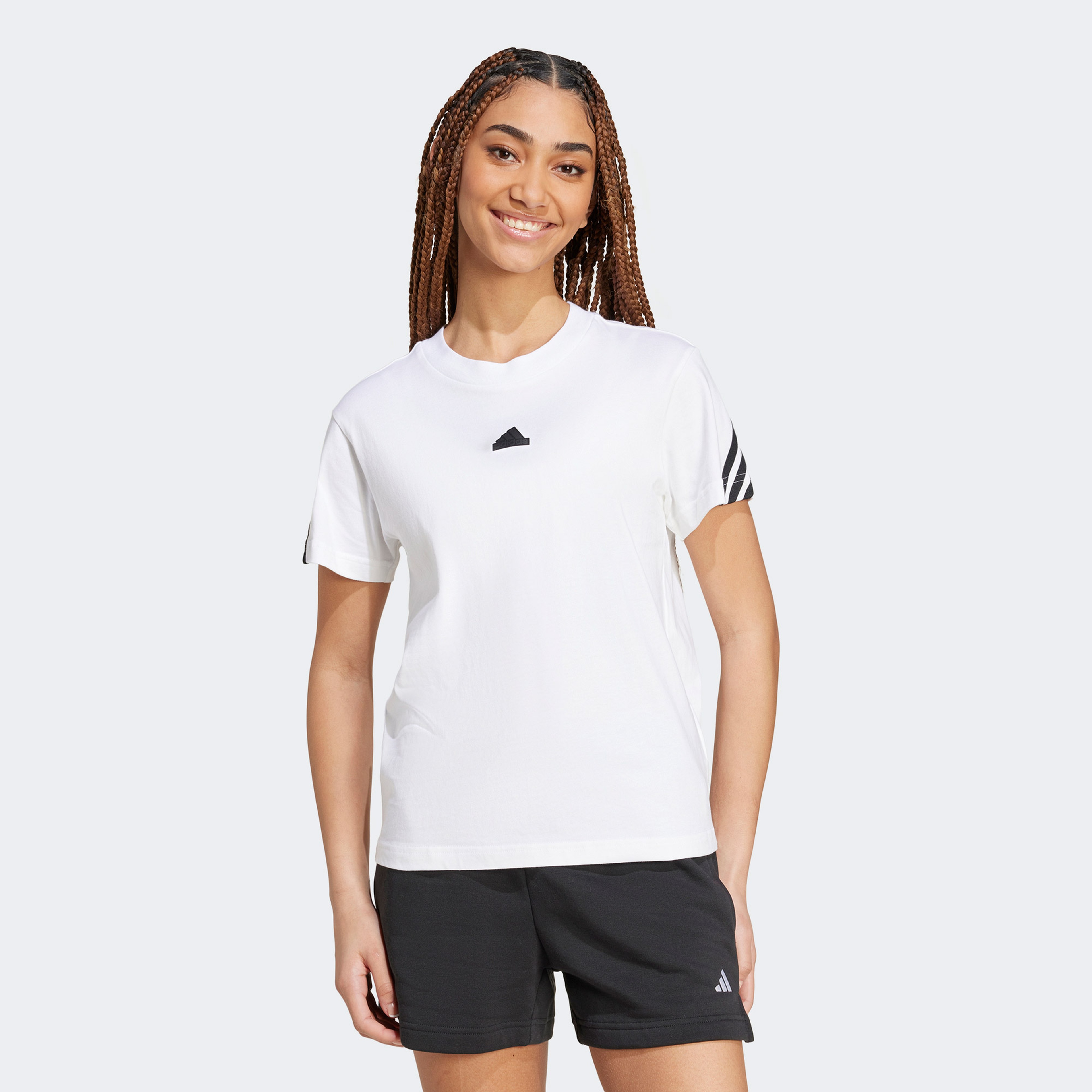 adidas Future Icons 3-Stripes Kadın Beyaz T-Shirt