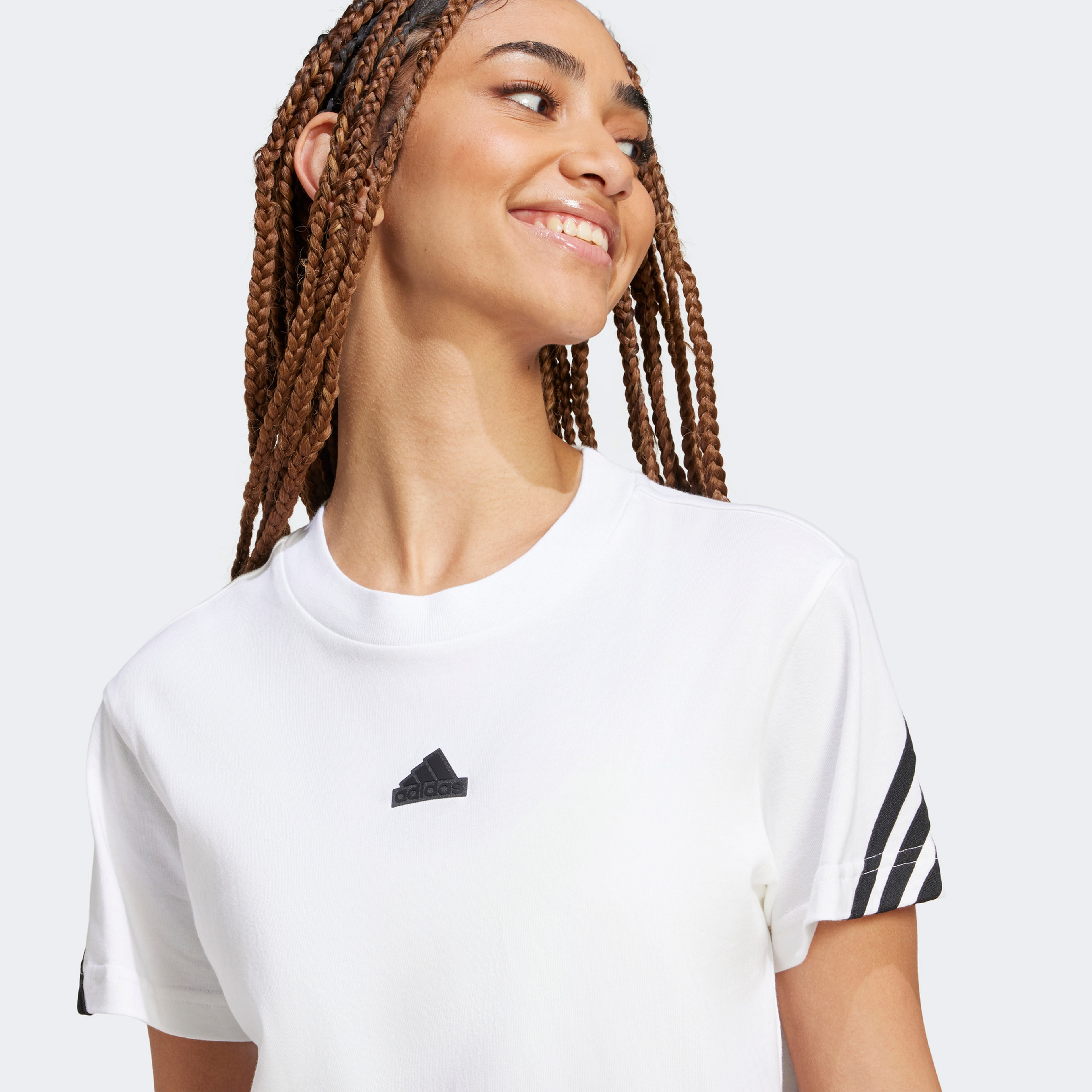 adidas Future Icons 3-Stripes Kadın Beyaz T-Shirt