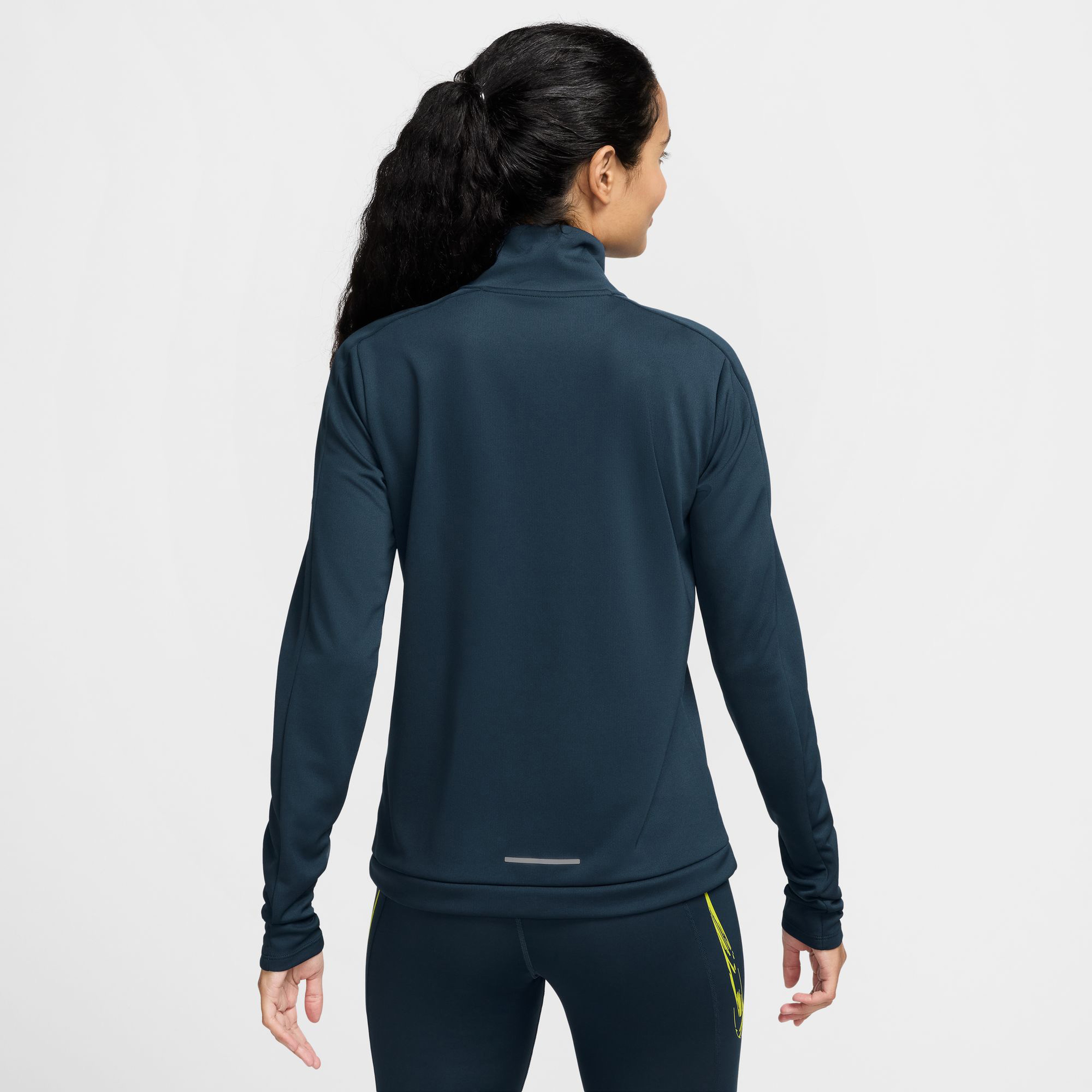 Nike Swoosh Dri Fit Midlayer 1/4 Zipped Kadın Mavi Antrenman Üstü