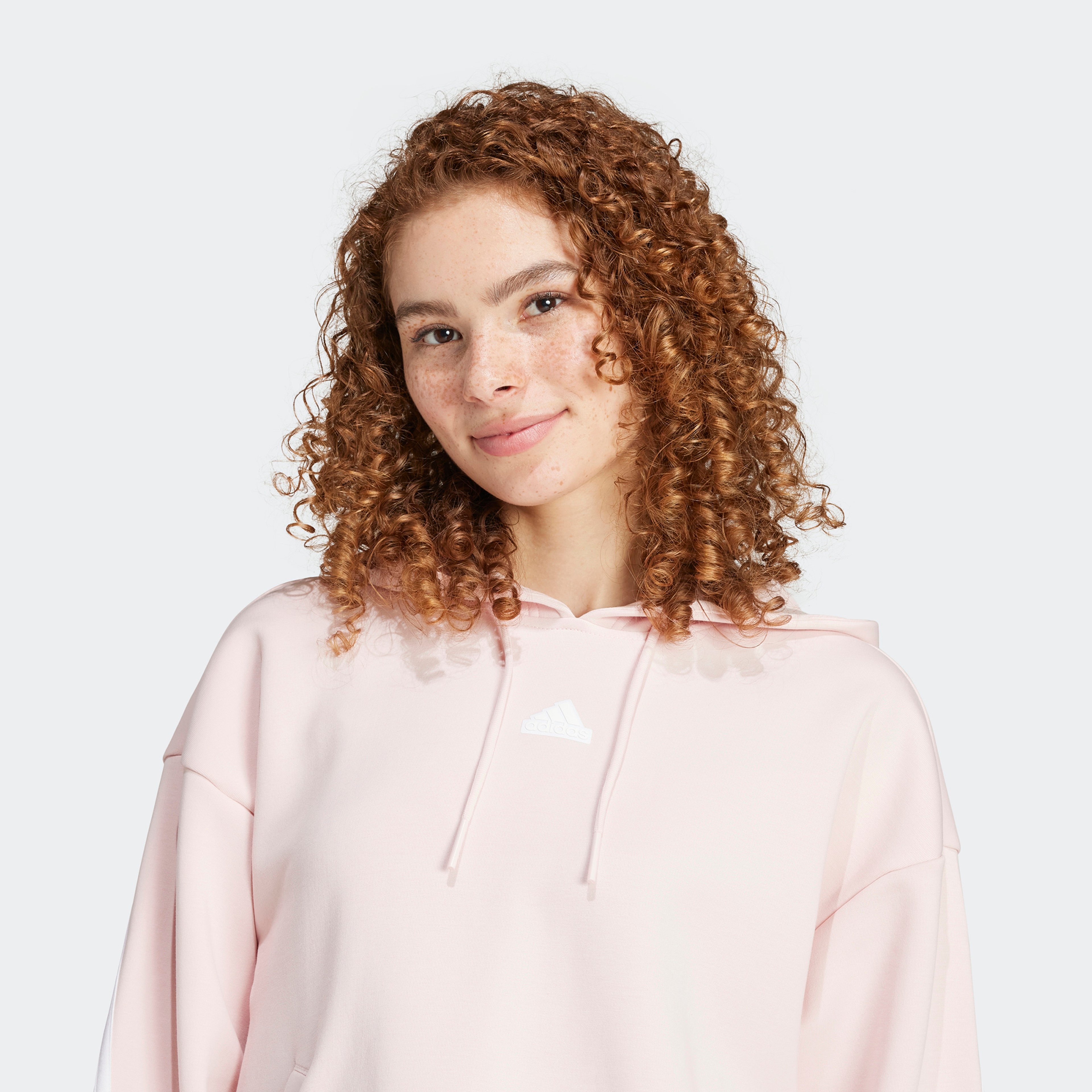 adidas Future Icons 3 Stripes Kadın Pembe Günlük Sweatshirt