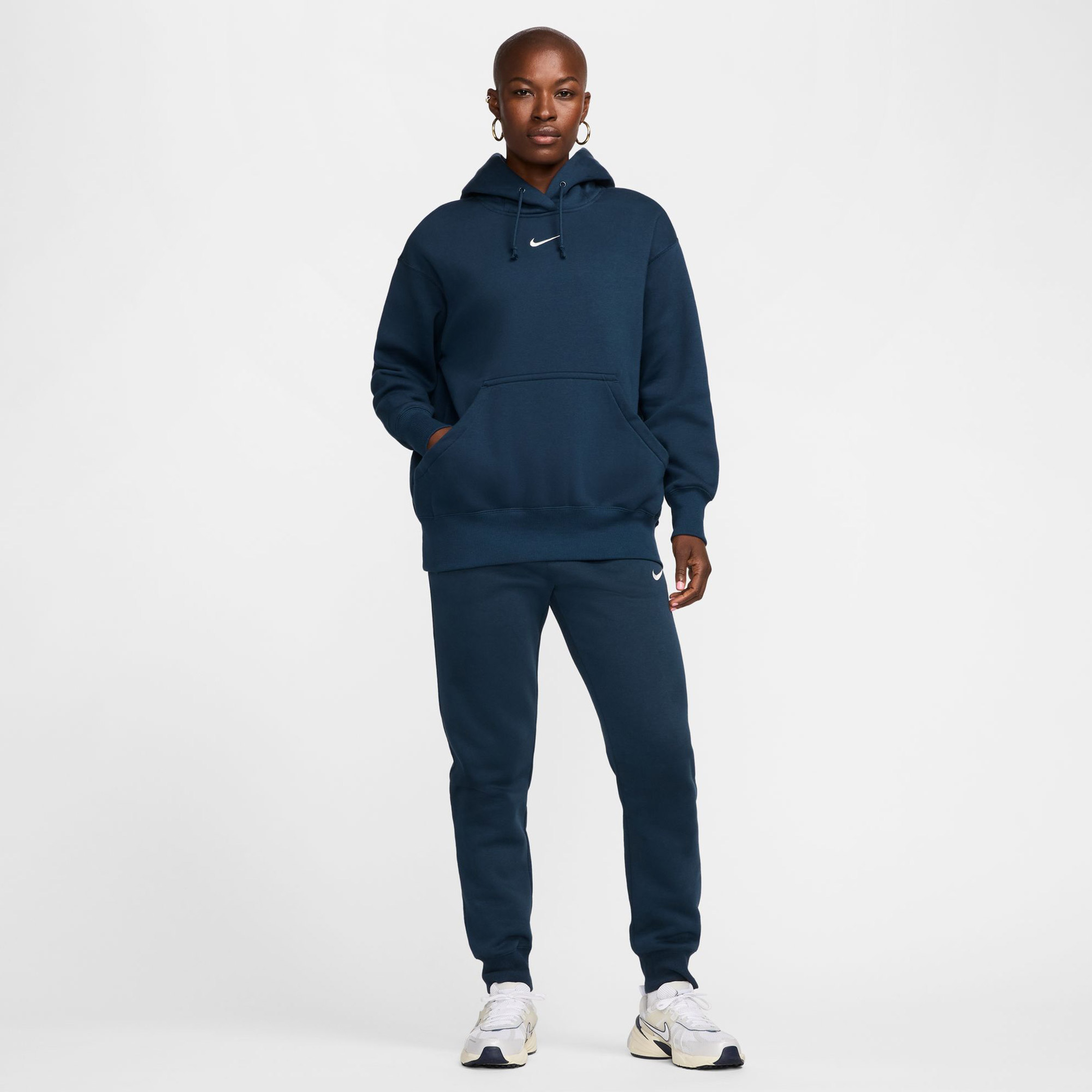 Nike Phoenix Fleece Kadın Lacivert Günlük Sweatshirt