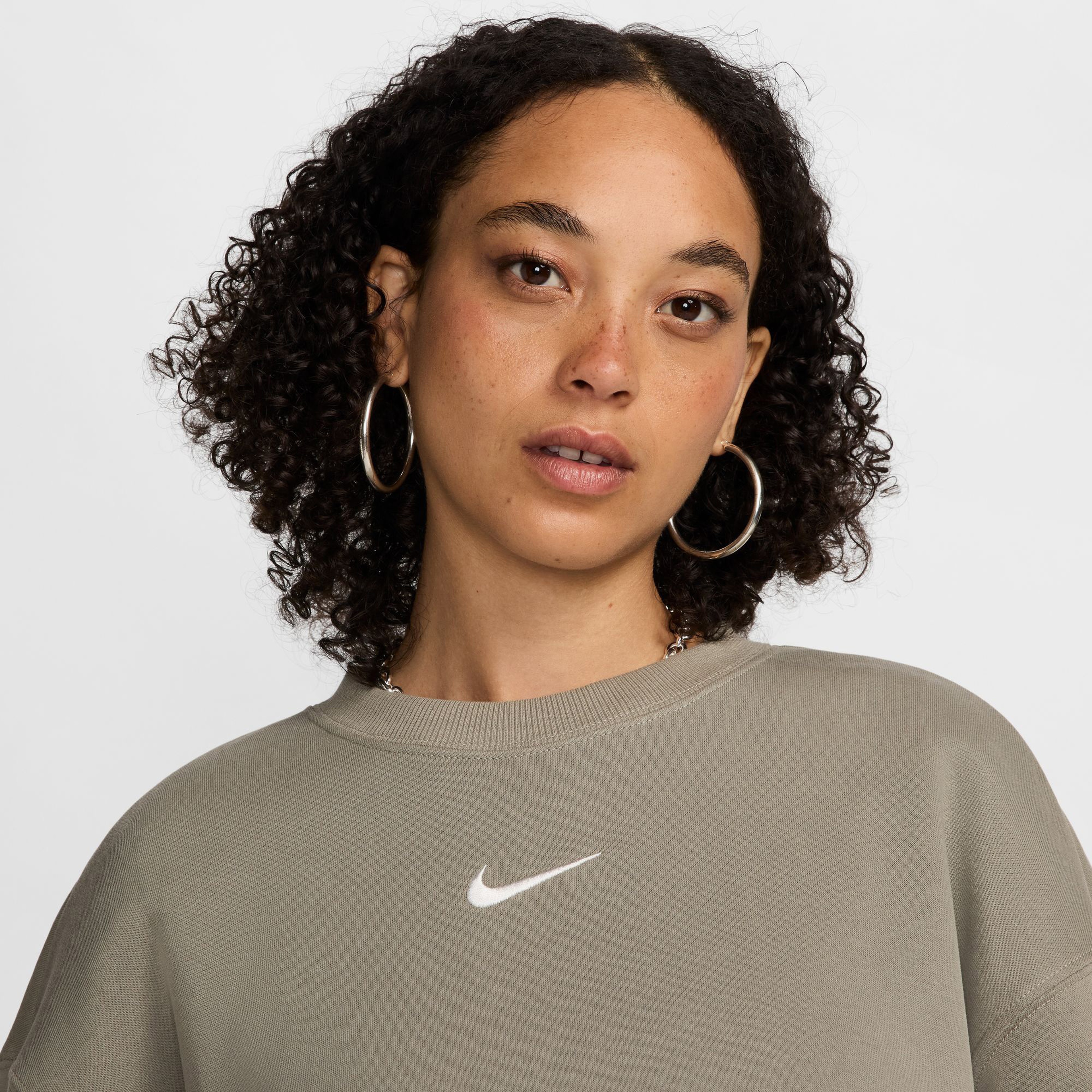 Nike Sportswear Phoenix Fleece Kadın Yeşil Günlük Sweatshirt