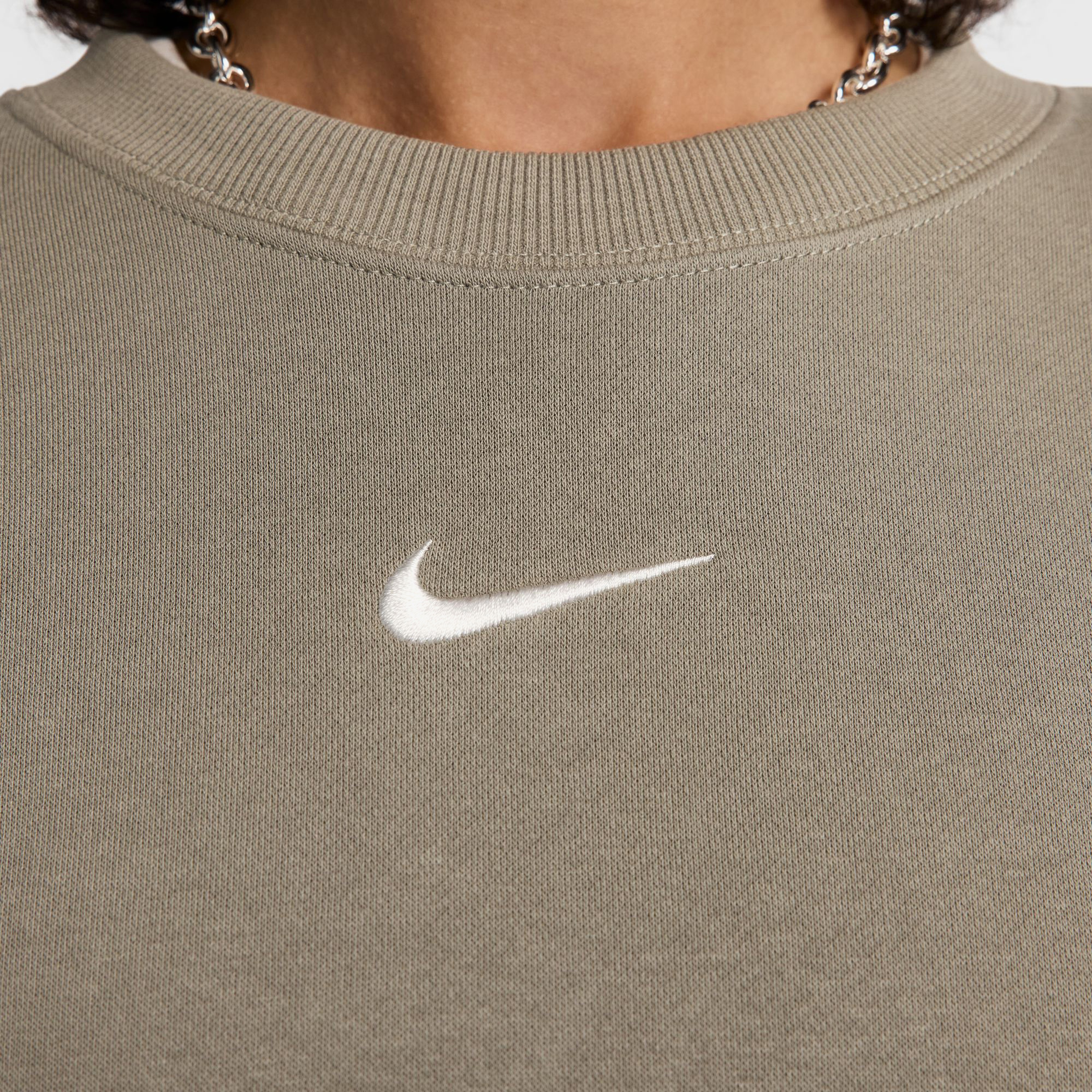 Nike Sportswear Phoenix Fleece Kadın Yeşil Günlük Sweatshirt