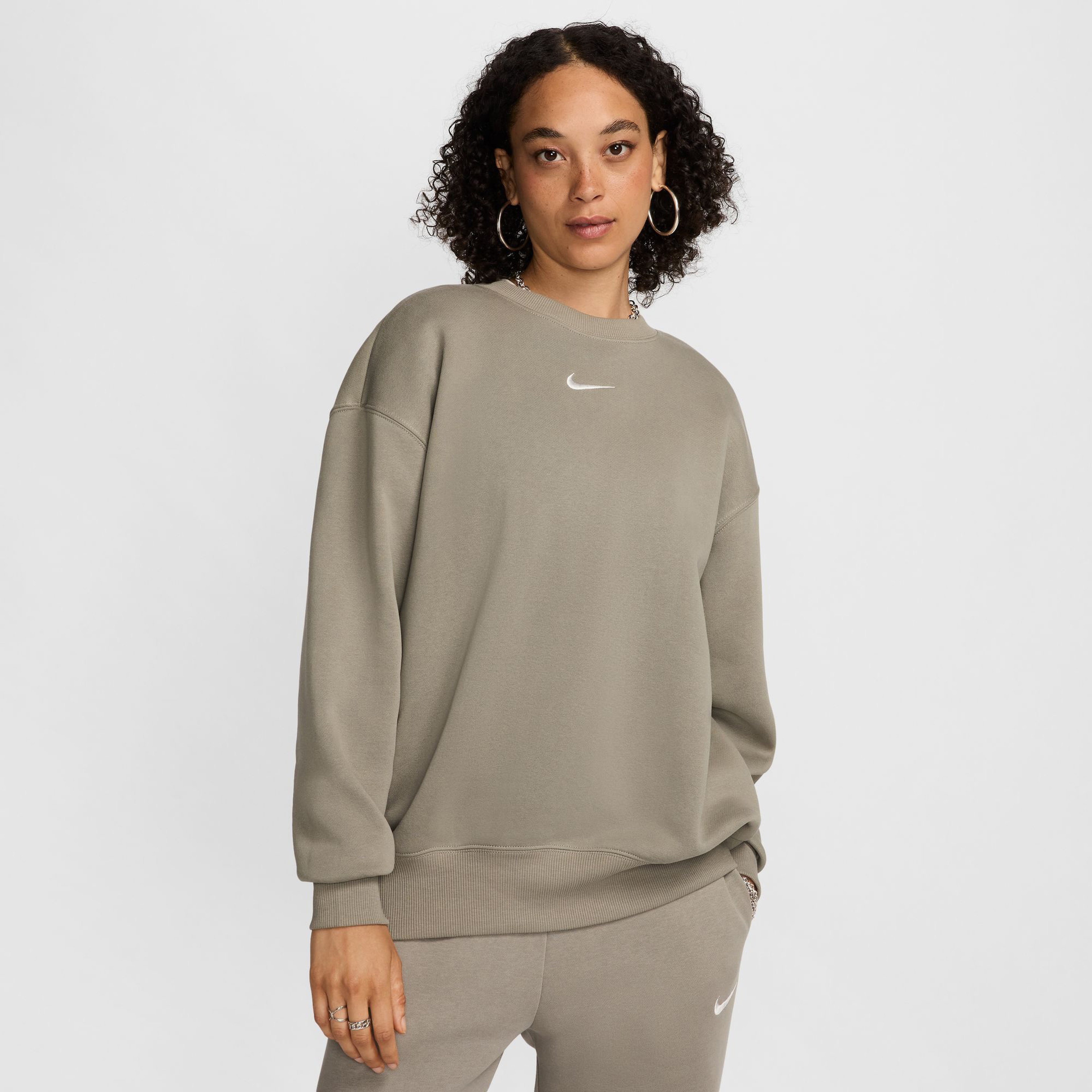 Nike Sportswear Phoenix Fleece Kadın Yeşil Günlük Sweatshirt