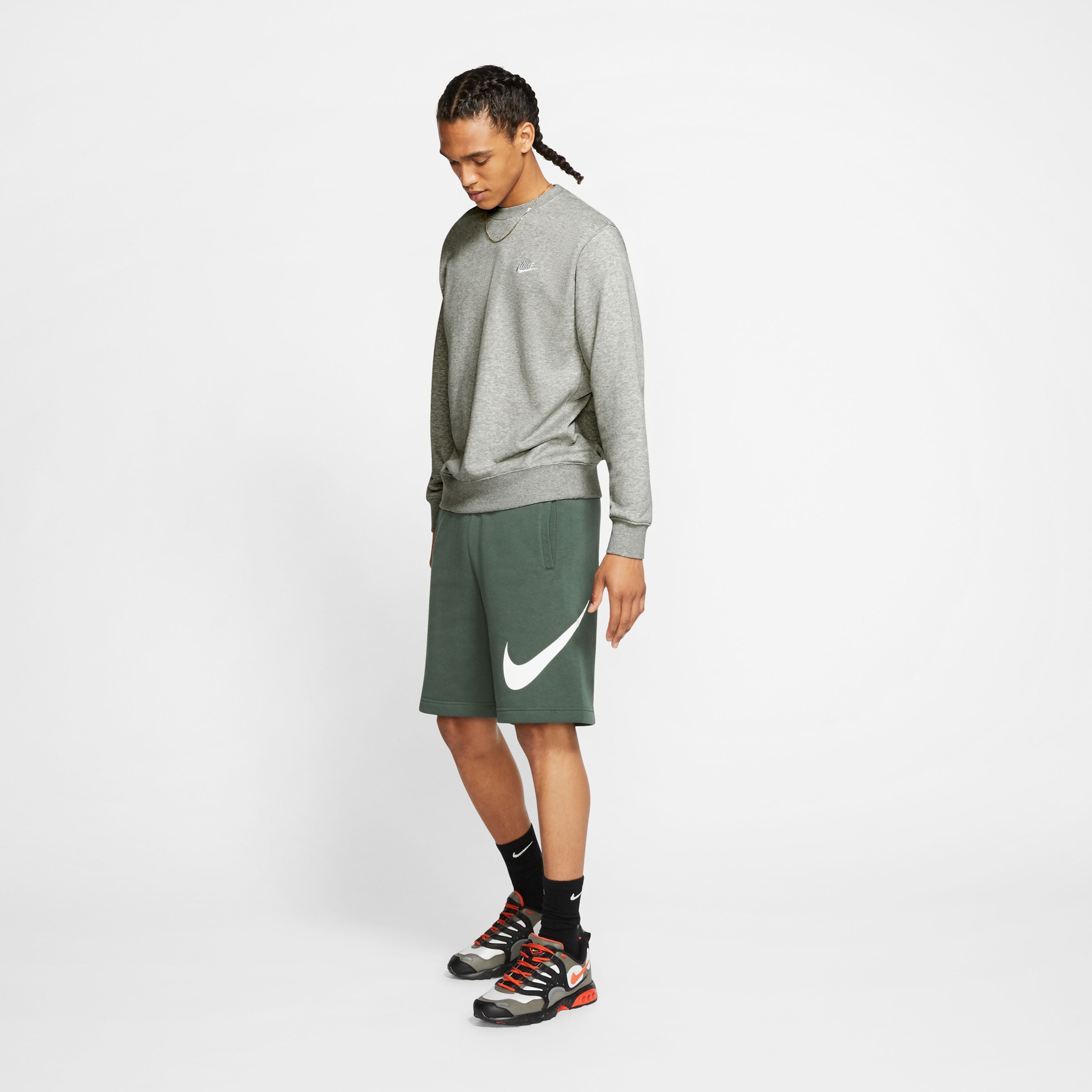 Nike Club Sportswear Erkek Gri Günlük Sweatshirt