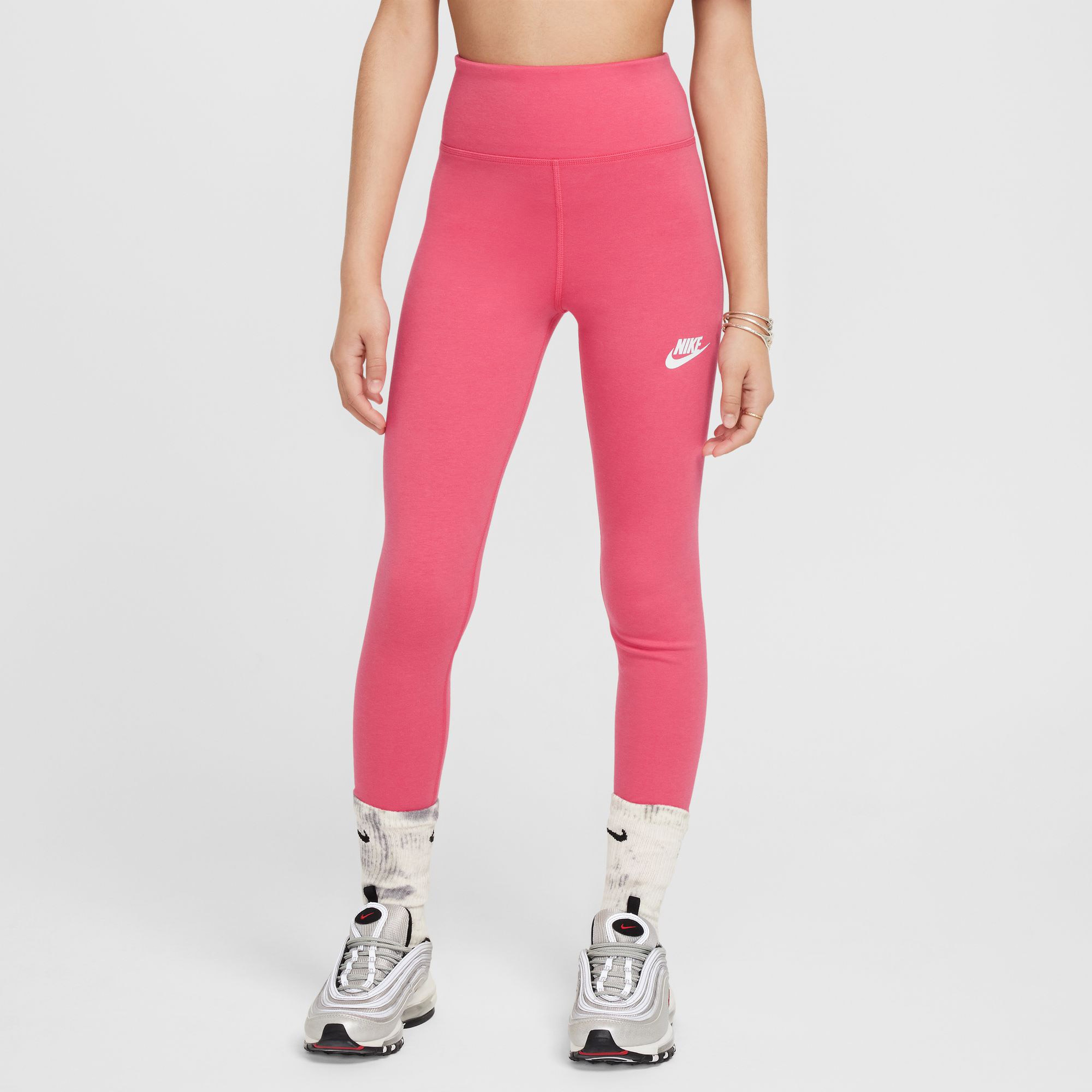 Nike Sportswear High-Waisted Çocuk Pembe Günlük Eşofman Altı