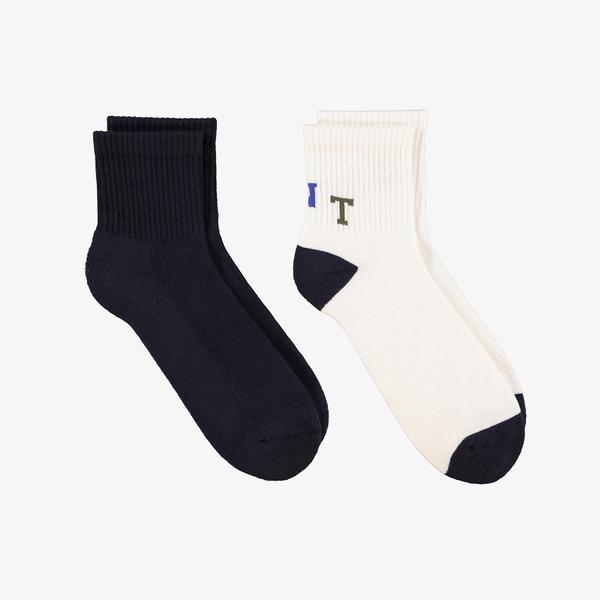 GANT Unisex Krem Logolu Çorap