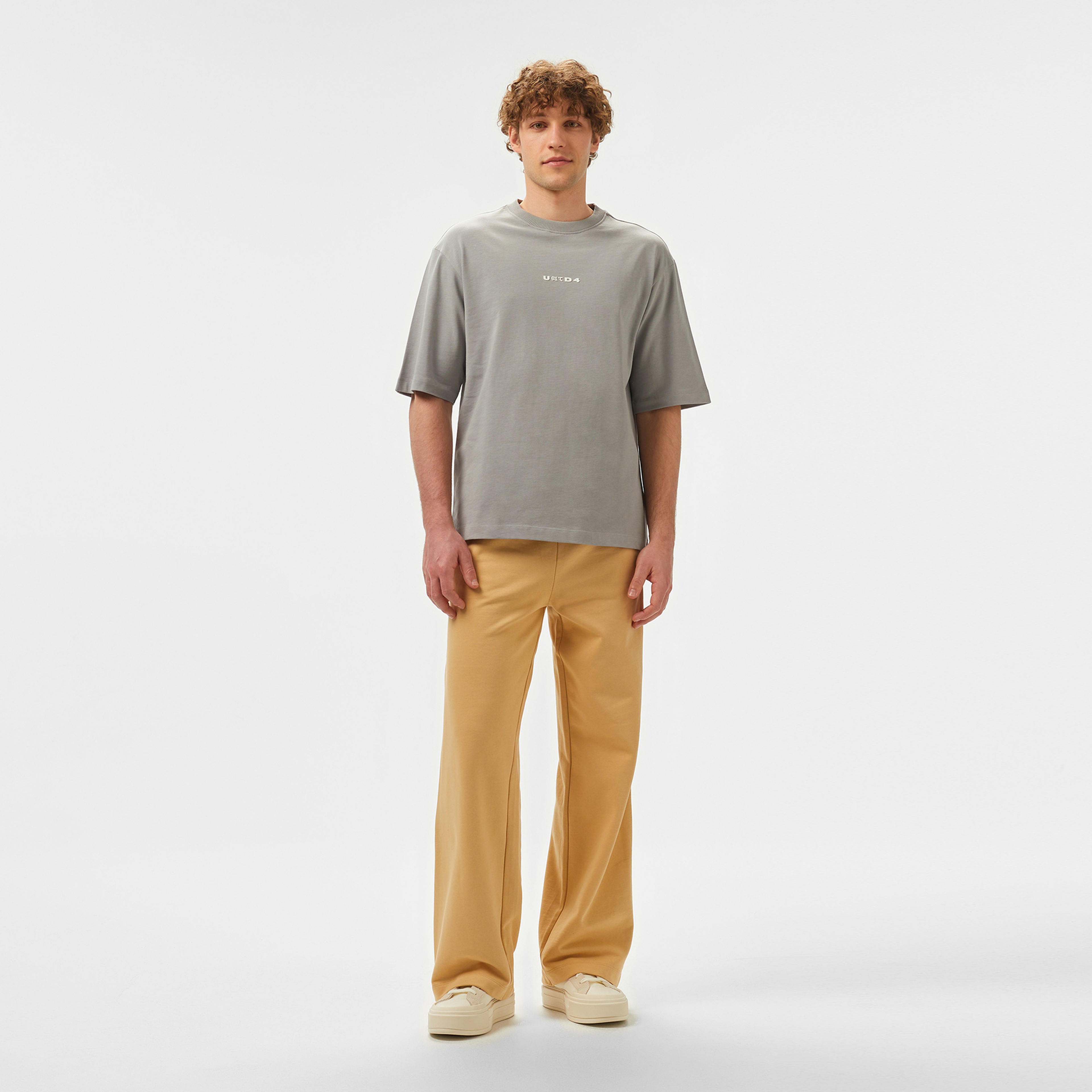 UNITED4 Oversize Kadın Krem Eşofman Altı