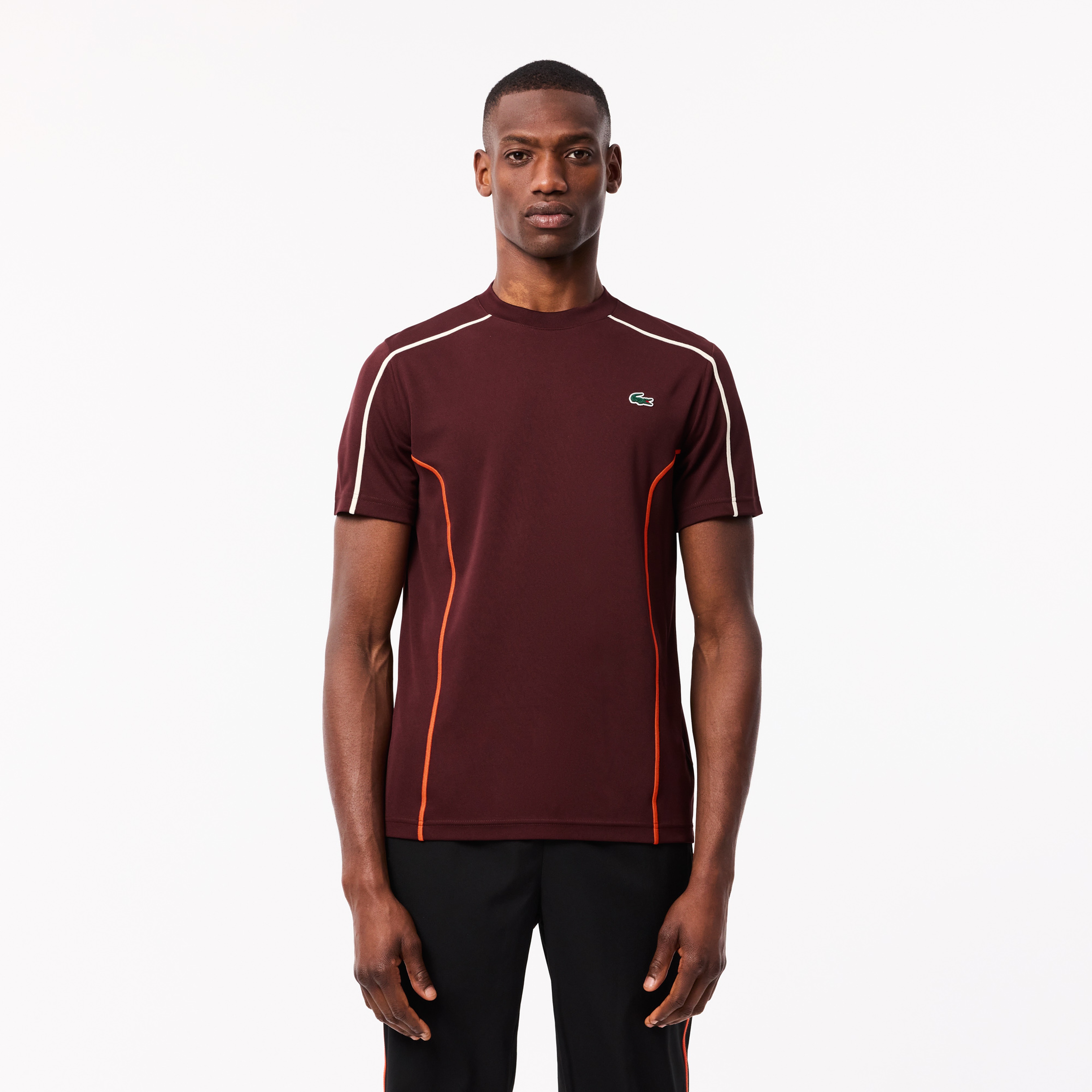 Lacoste Ultra-Dry Pique Tennis Erkek Bordo T-Shirt