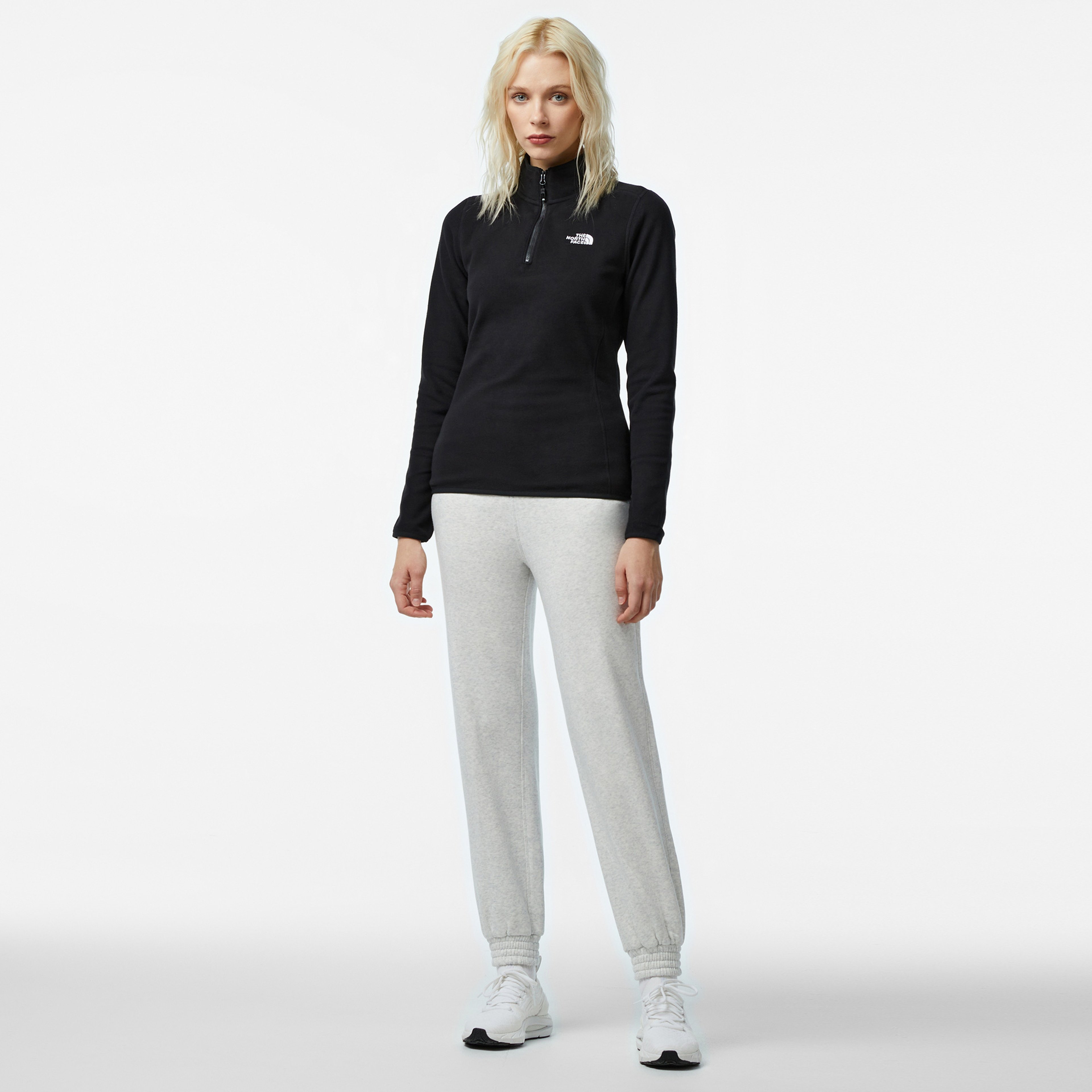 The North Face 100 Glacier 1/4 Zip Kadın Siyah Ceket
