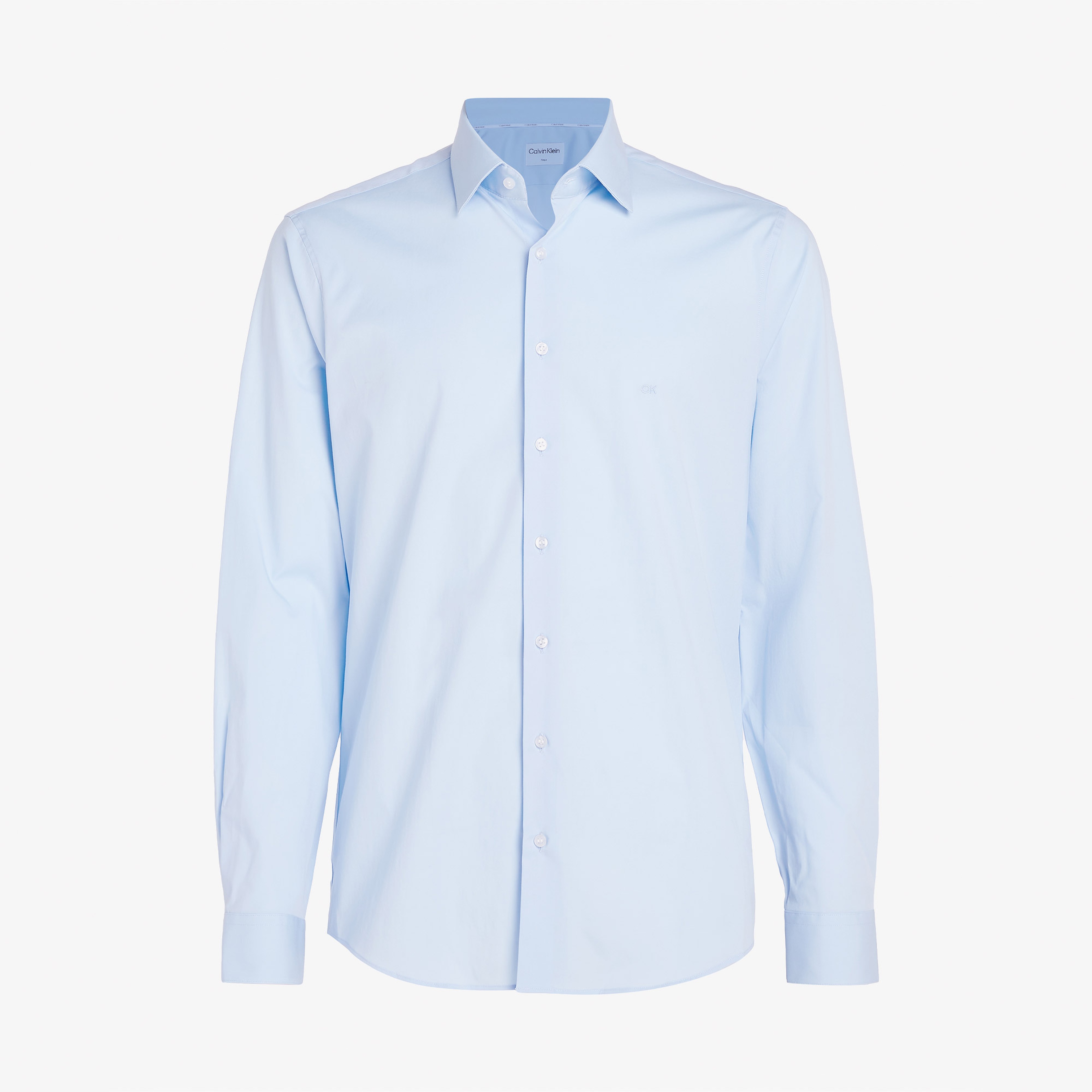 Calvin Klein Poplin Stretch Regular Erkek Mavi Gömlek