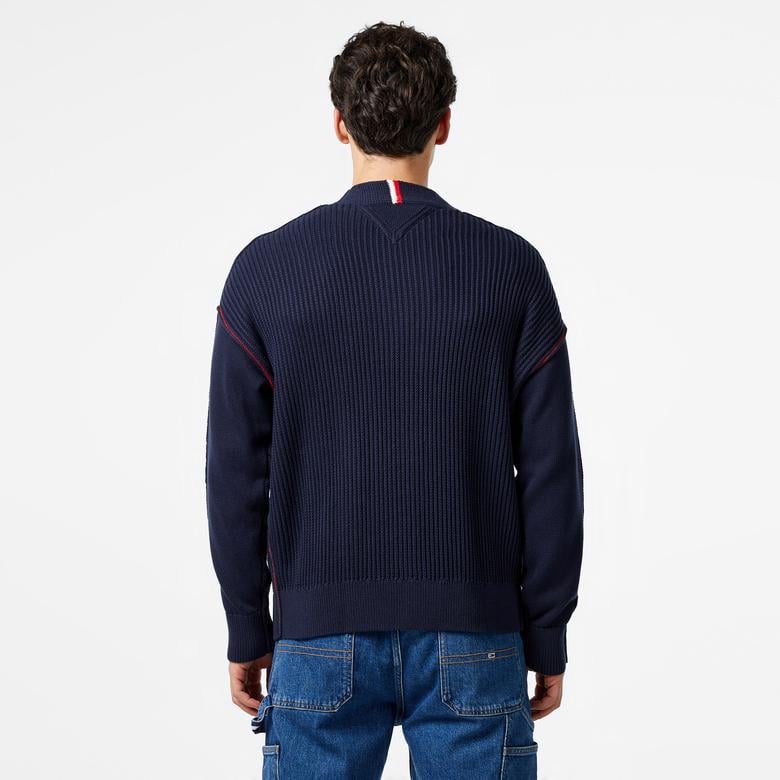 Tommy Hilfiger Erkek Mavi Triko
