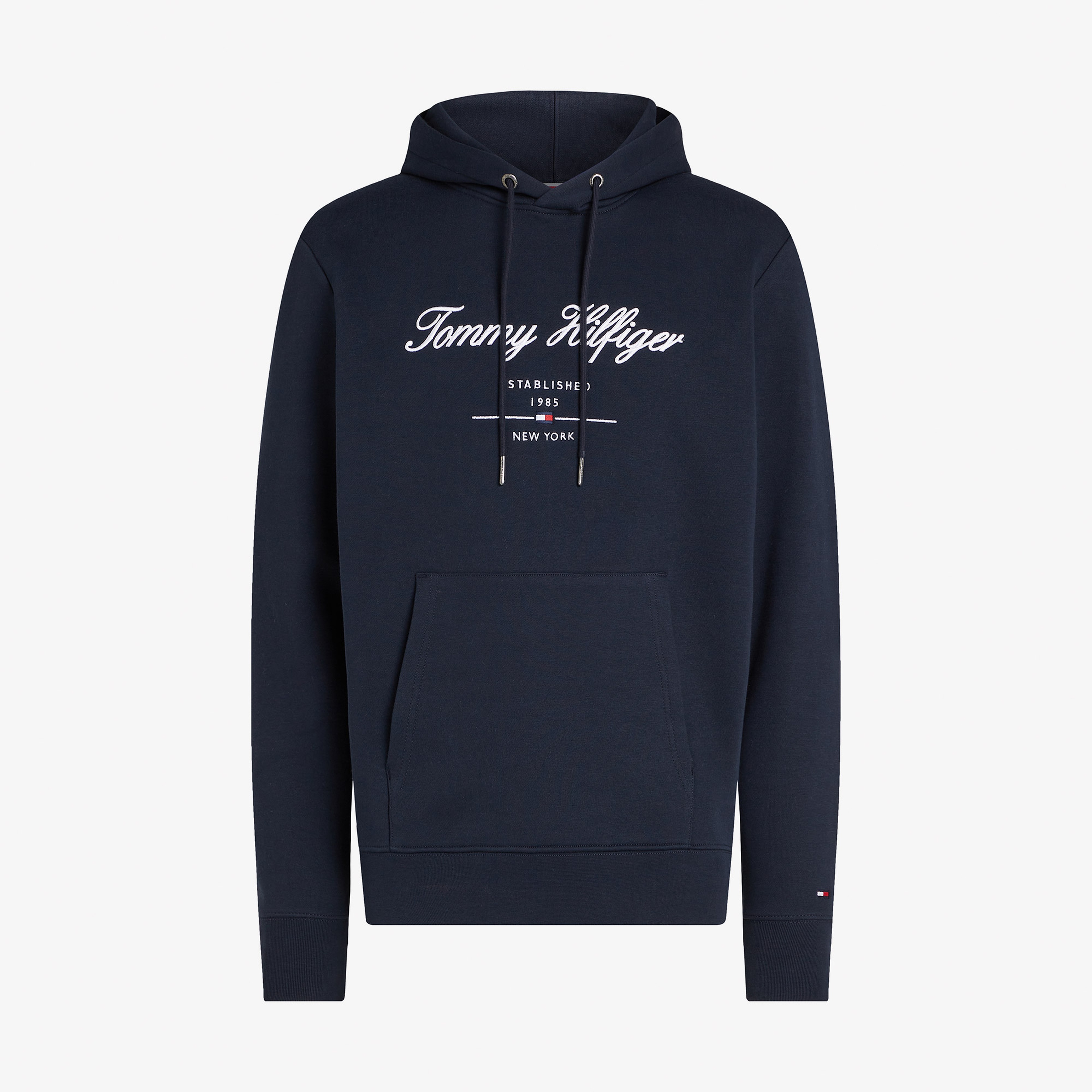 Tommy Hilfiger Script Logo Erkek Mavi Sweatshirt